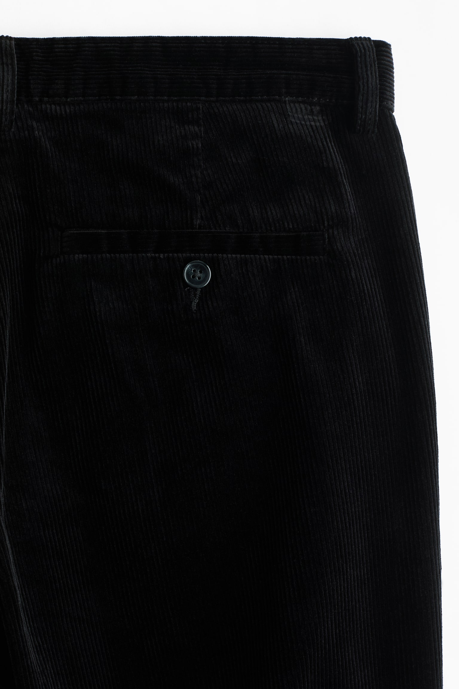 Мужские брюки H&M Relaxed-Fit Corduroy, цвет: Чёрный — фото 7