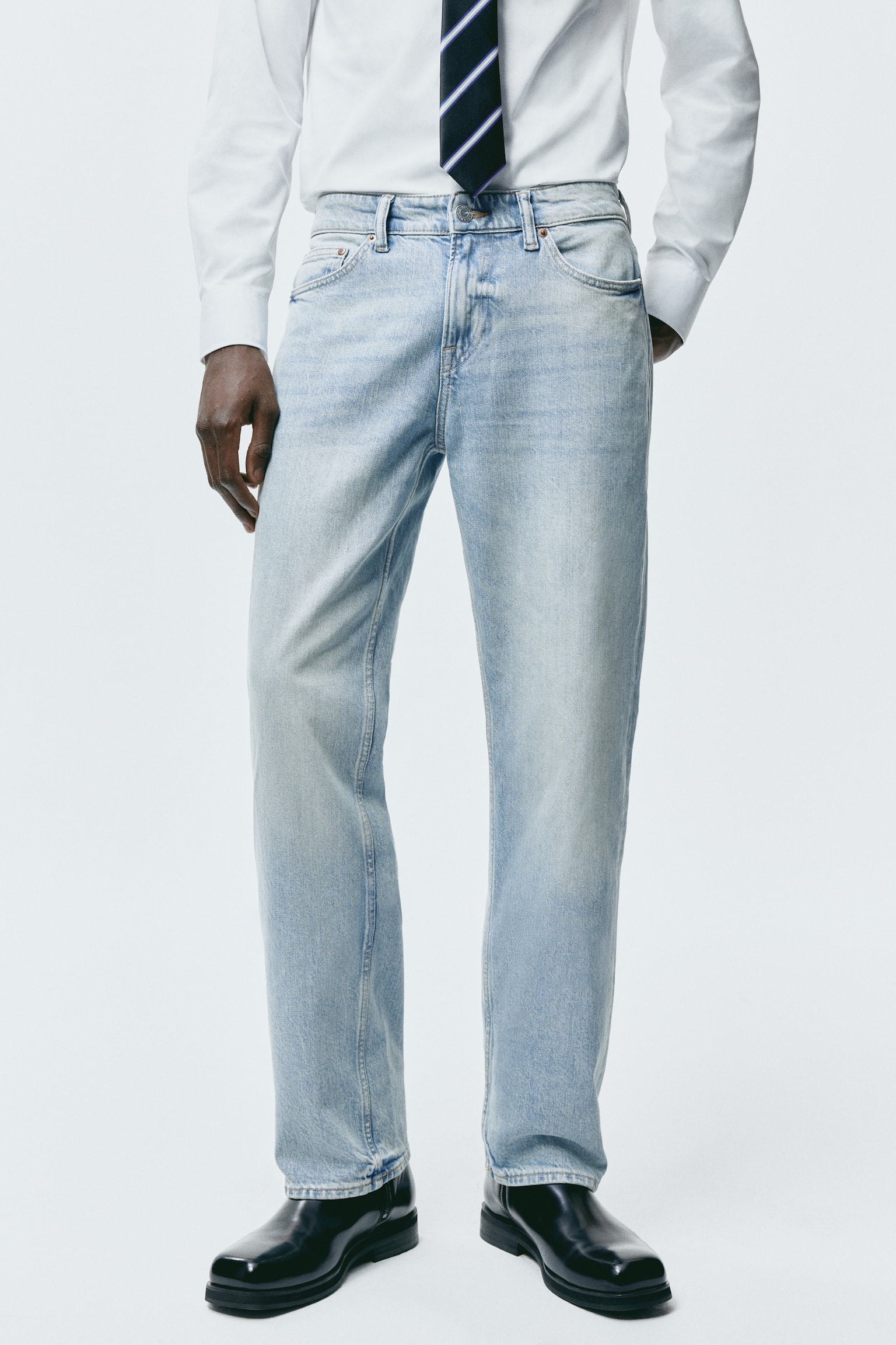 Regular Jeans - כחול ג'ינס בהיר/שחור/אפור ג'ינס בהיר/כחול ג'ינס/כחול ג'ינס כהה - 7