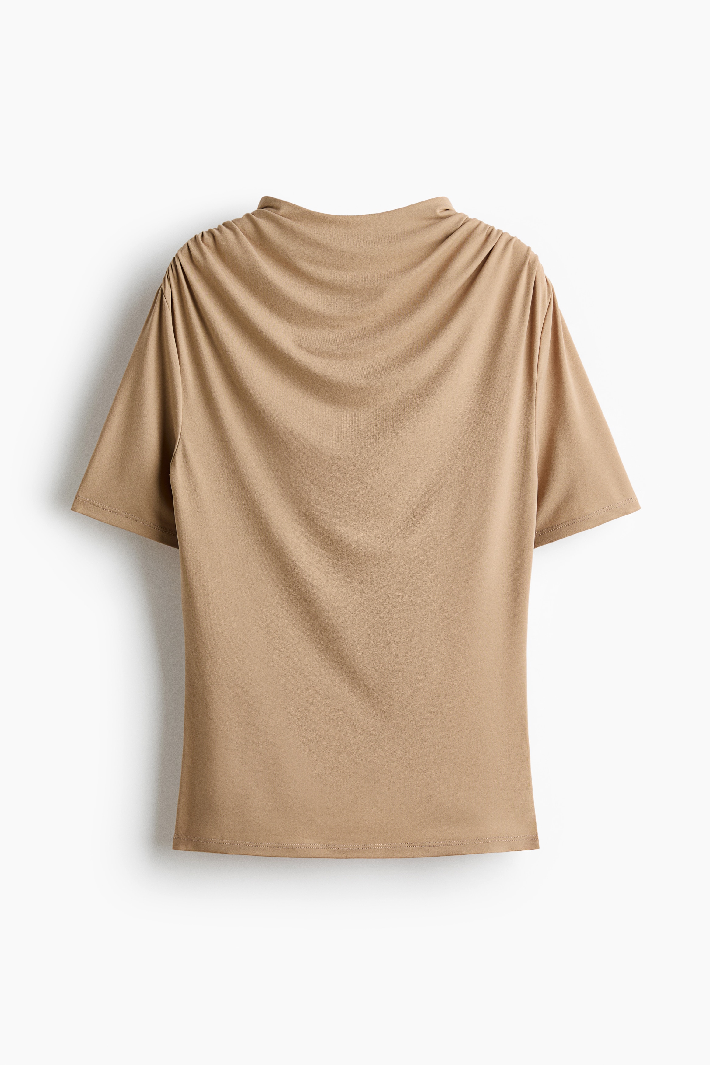 Áo jersey xếp rủ - Màu be/Màu xanh tím than