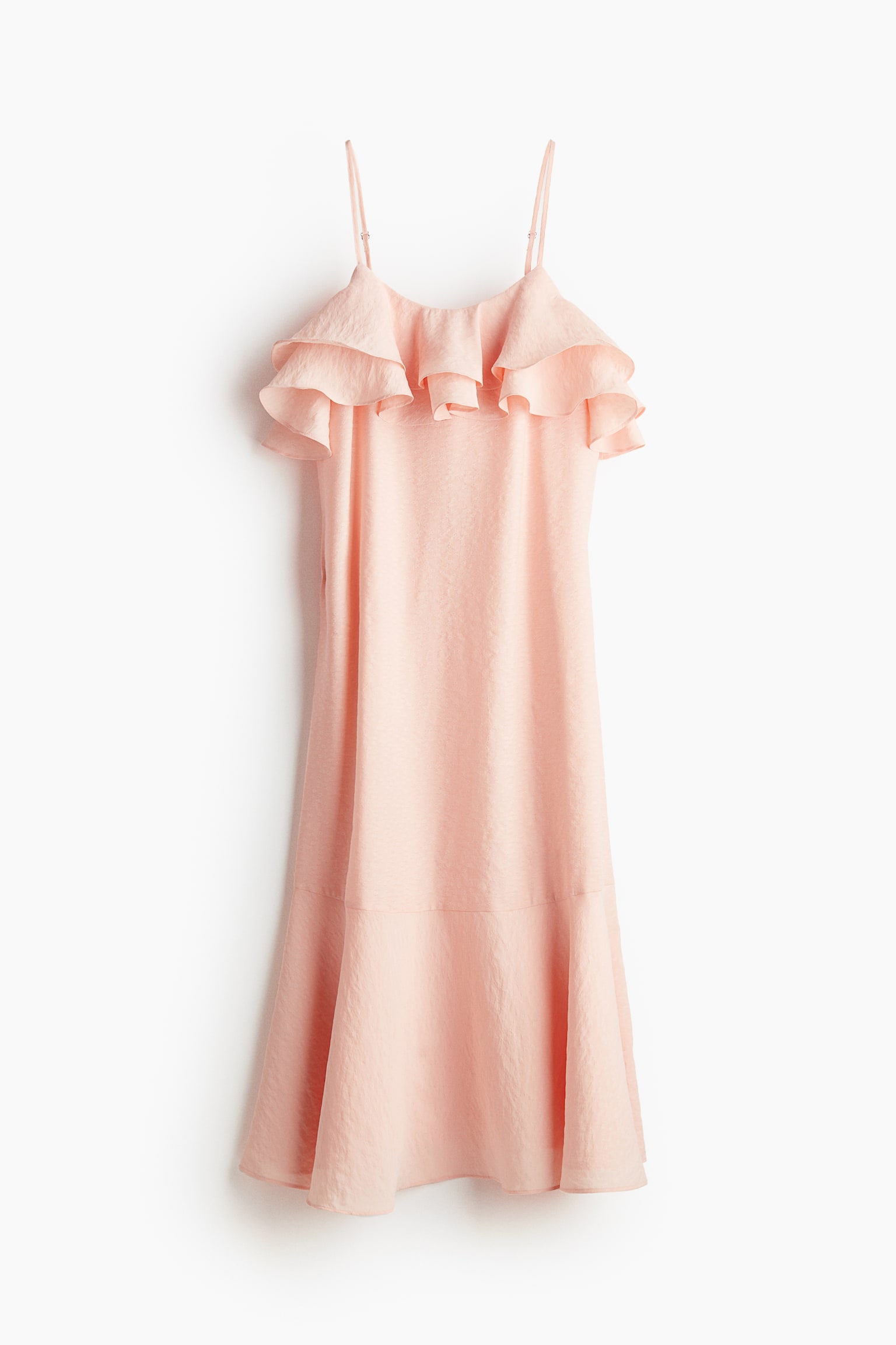 Flounce Top Strappy Dress - Light pink - 2