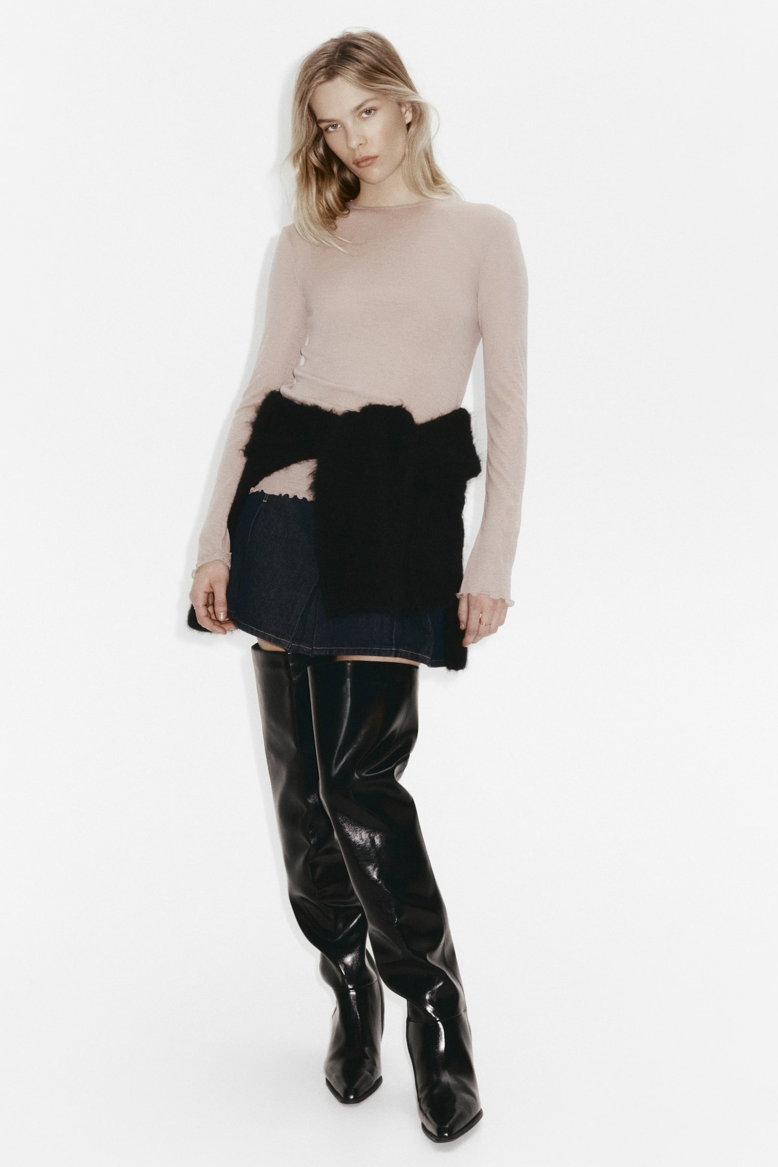 Wool top - Light mole/Light powder pink/Light blue - 4