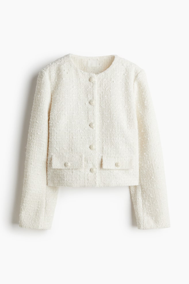 Veste en bouclette - Blanc - 1