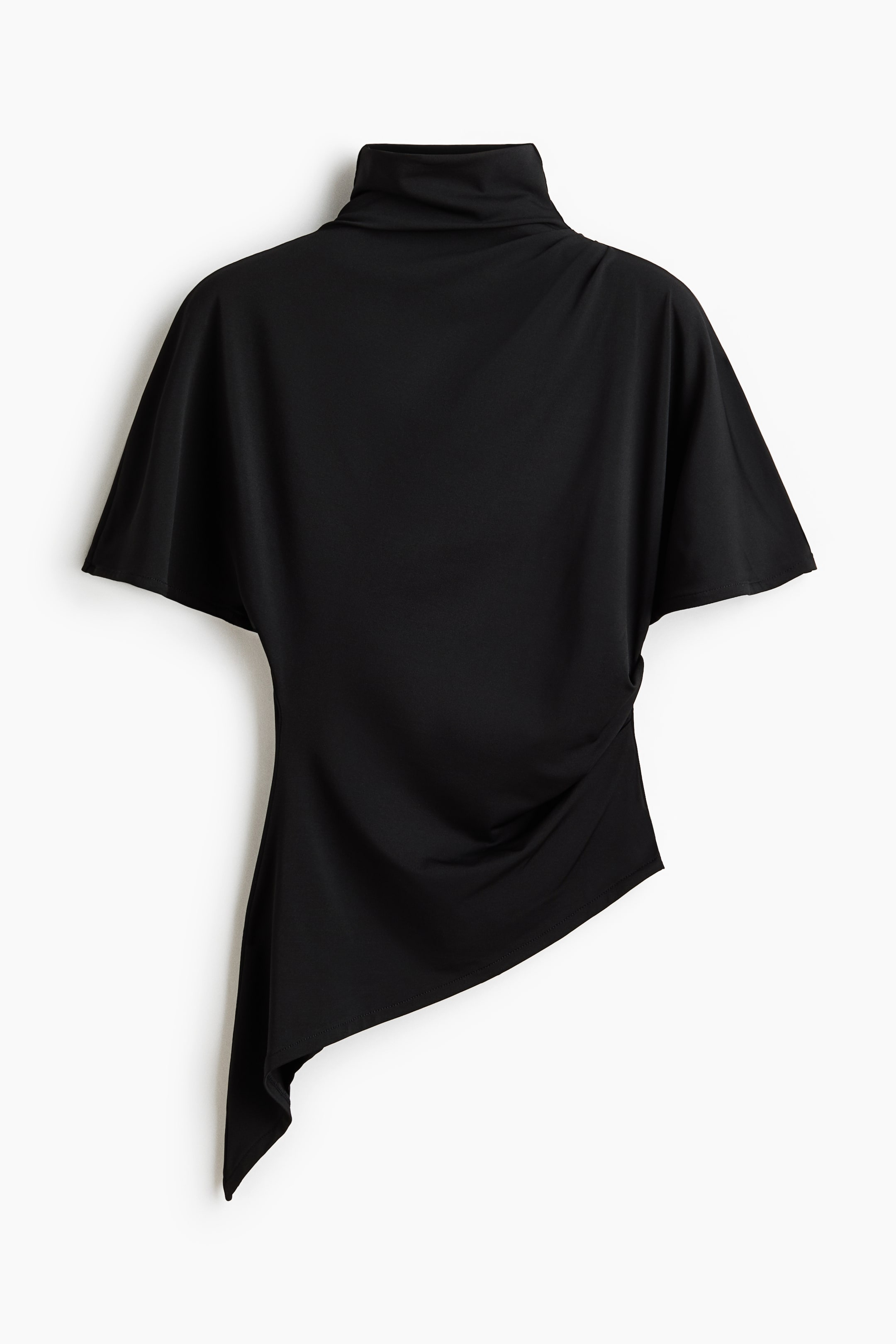 Asymmetric Mock Turtleneck Top
