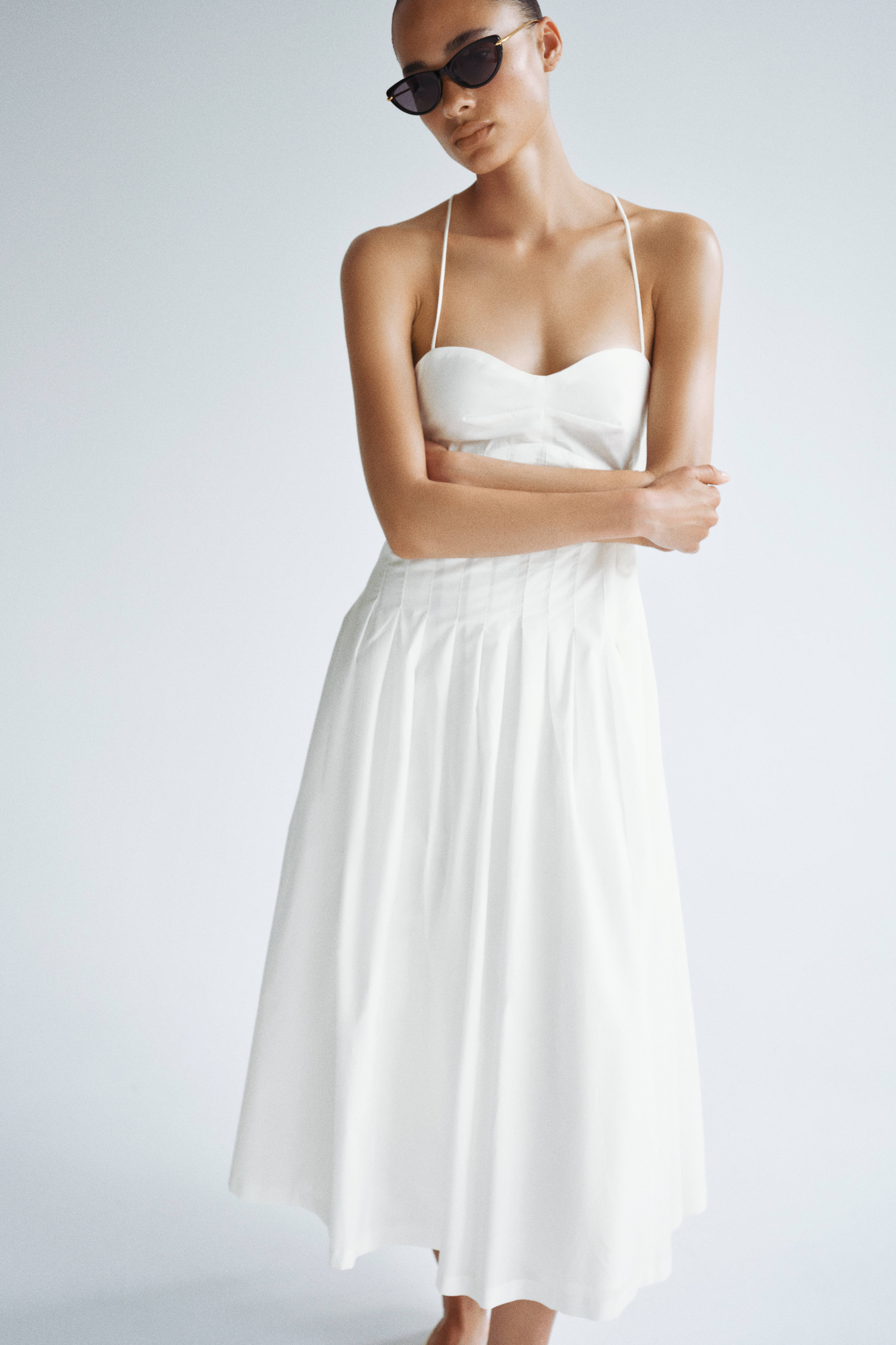 Robe en coton avec jupe évasée