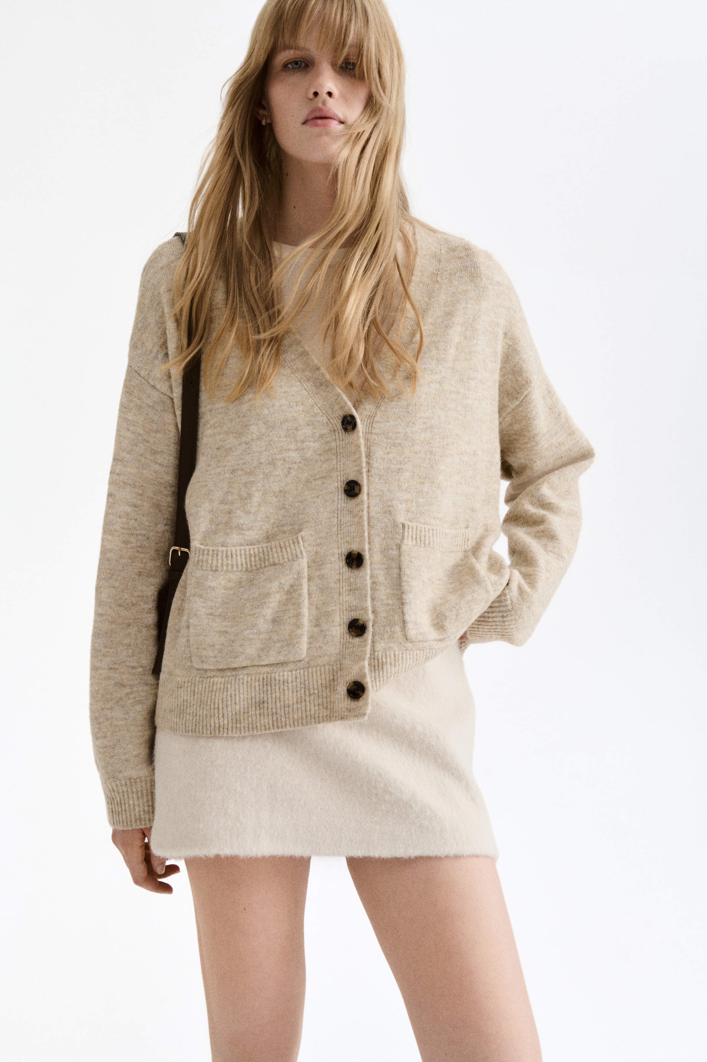 H & M - ルーズフィットカーディガン - ベージュ