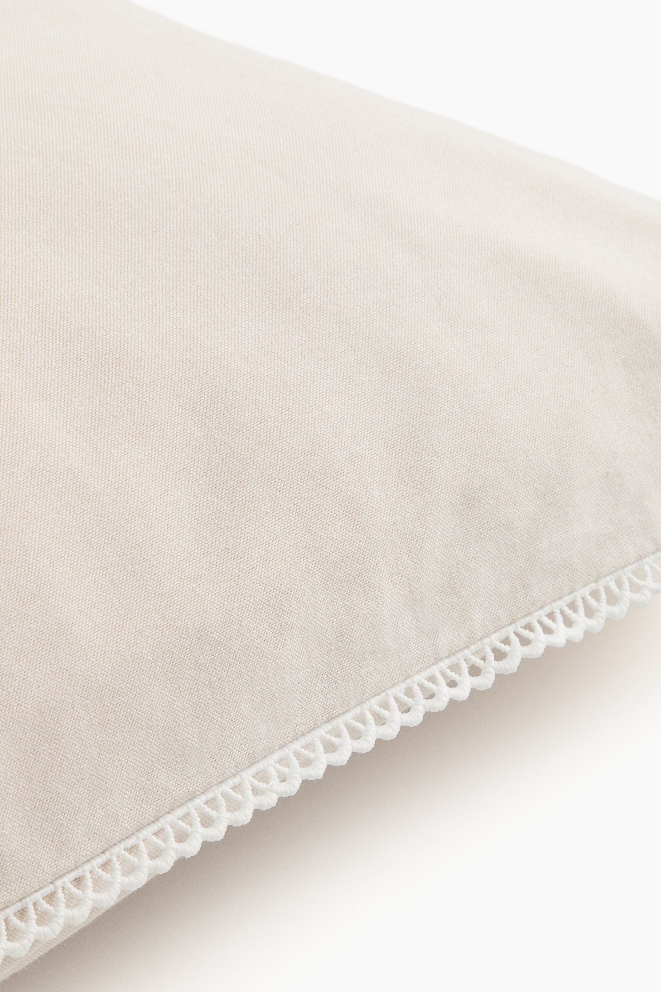 Embroidered-Detail Cotton Pillowcase