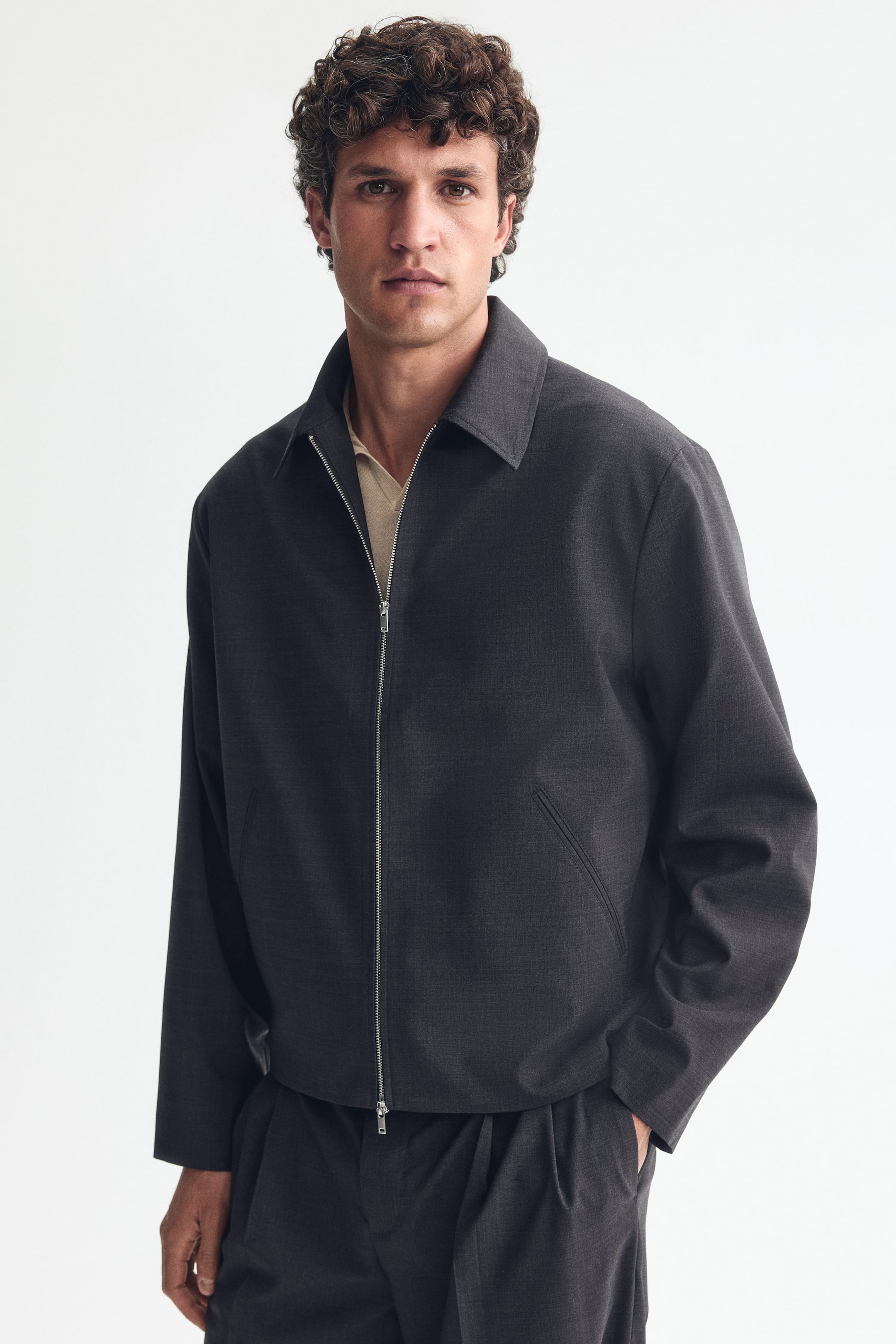 Мужские куртки H&M Wool-Blend Jacket with Collar — фото 6