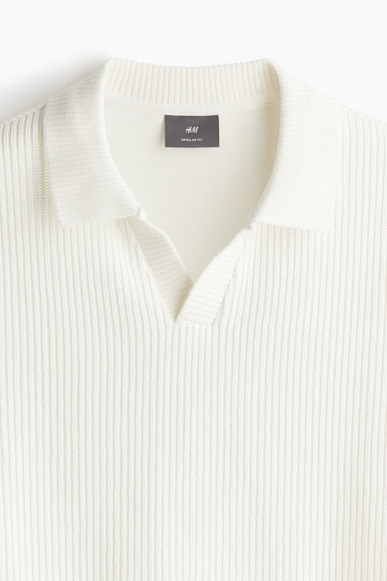 Knit Polo Polo Blanco H&m Slim Fit Fine-knit Polo-neck Jumper