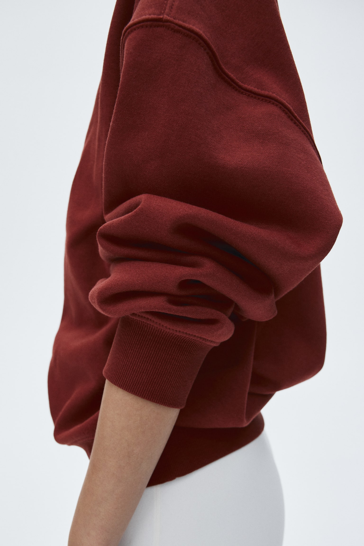 Oversized sweatshirt - Dark red/Light turquoise/Light grey marl/Light beige/Black - 4