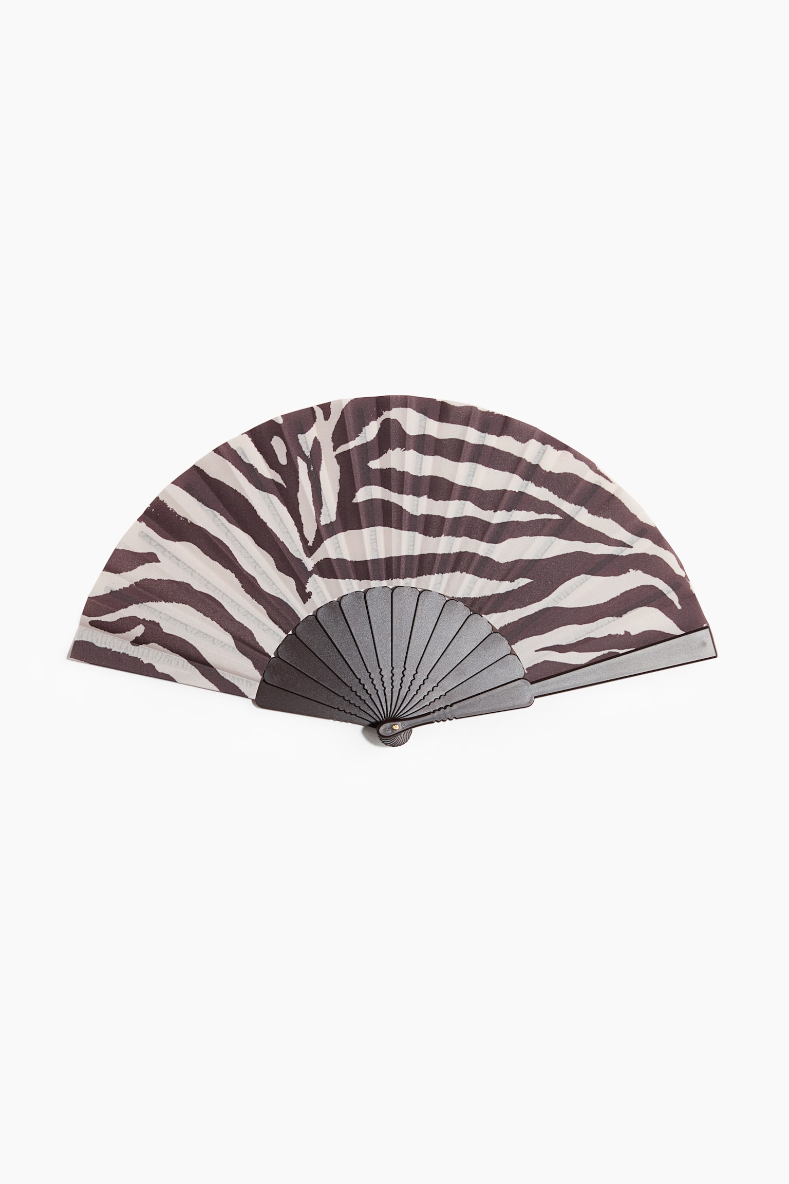 Folding fan - Dark brown/Zebra print/Light yellow/Red/Cream/Cream/Light pink/Bright red/Dusty brown/Pink