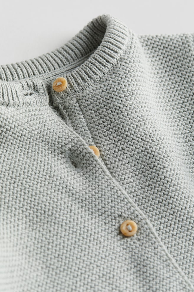 Cardigan in maglia - Verde polvere chiaro/Talpa/Grigio chiaro/Rosa chiaro - 2