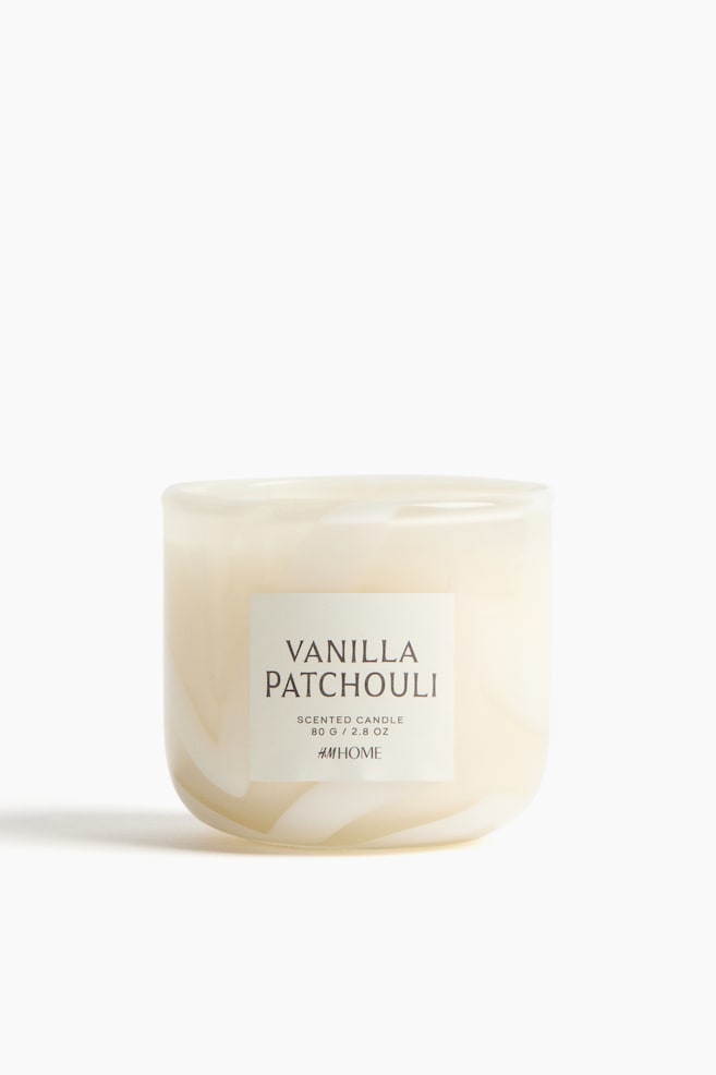 Doftljus i glasbehållare - Vanilla Patchouli/Blårandig/Minted Fig - 1