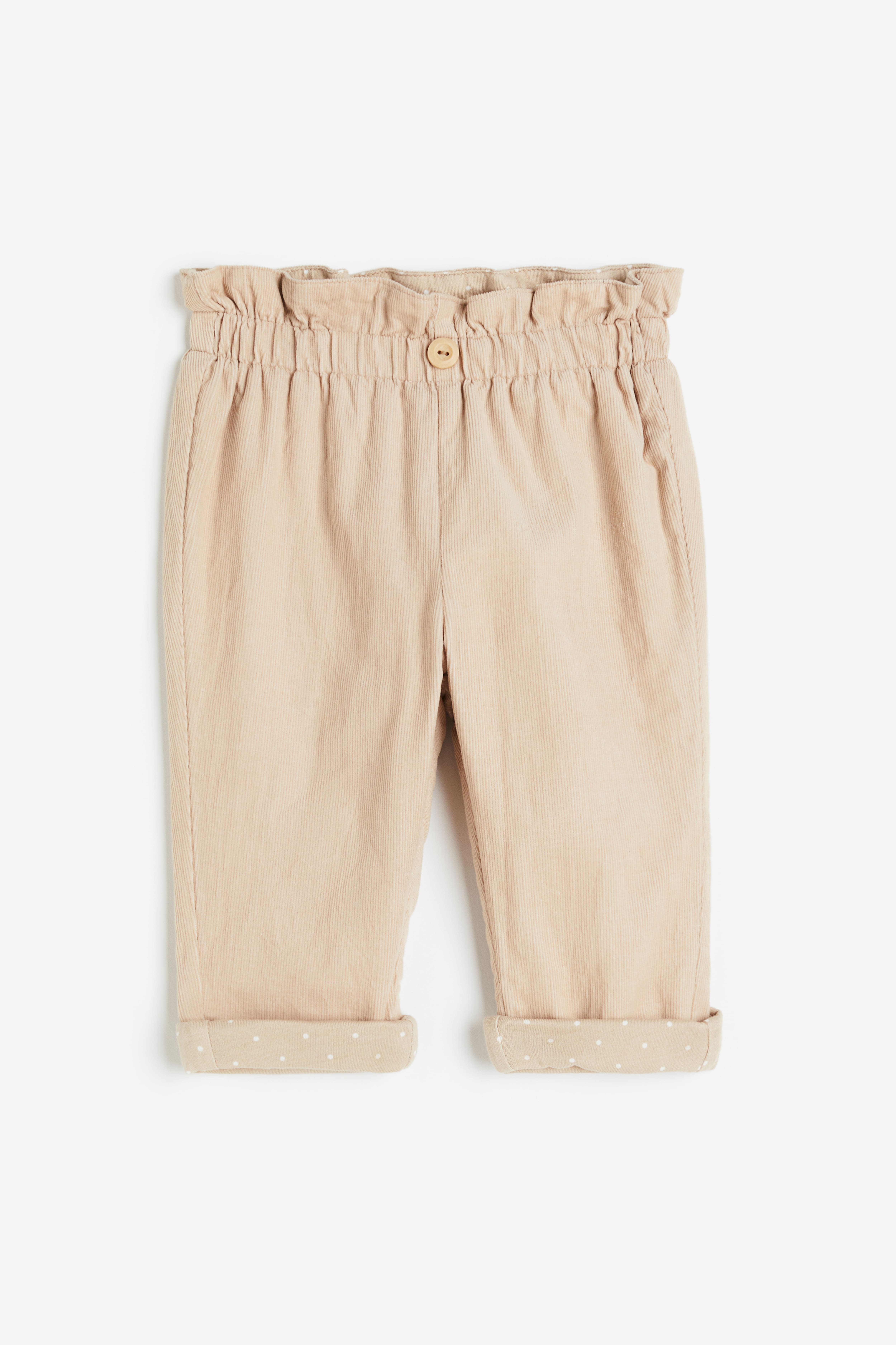 Baby Beige Lined Corduroy Pants Size 2T 1 2Y H M