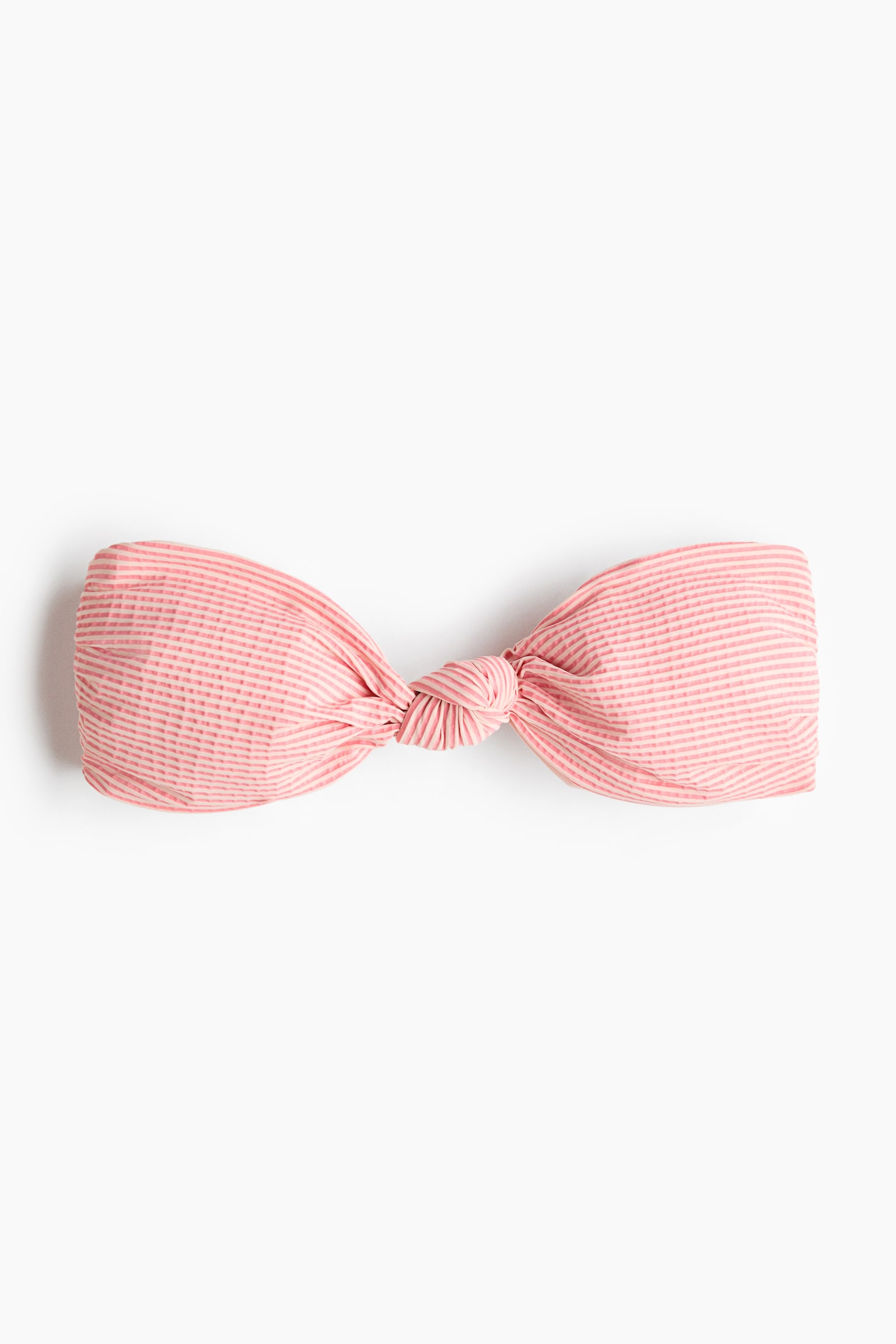 Haut de bikini bandeau coussiné - Rose/rayures beige clair/Orange - 1