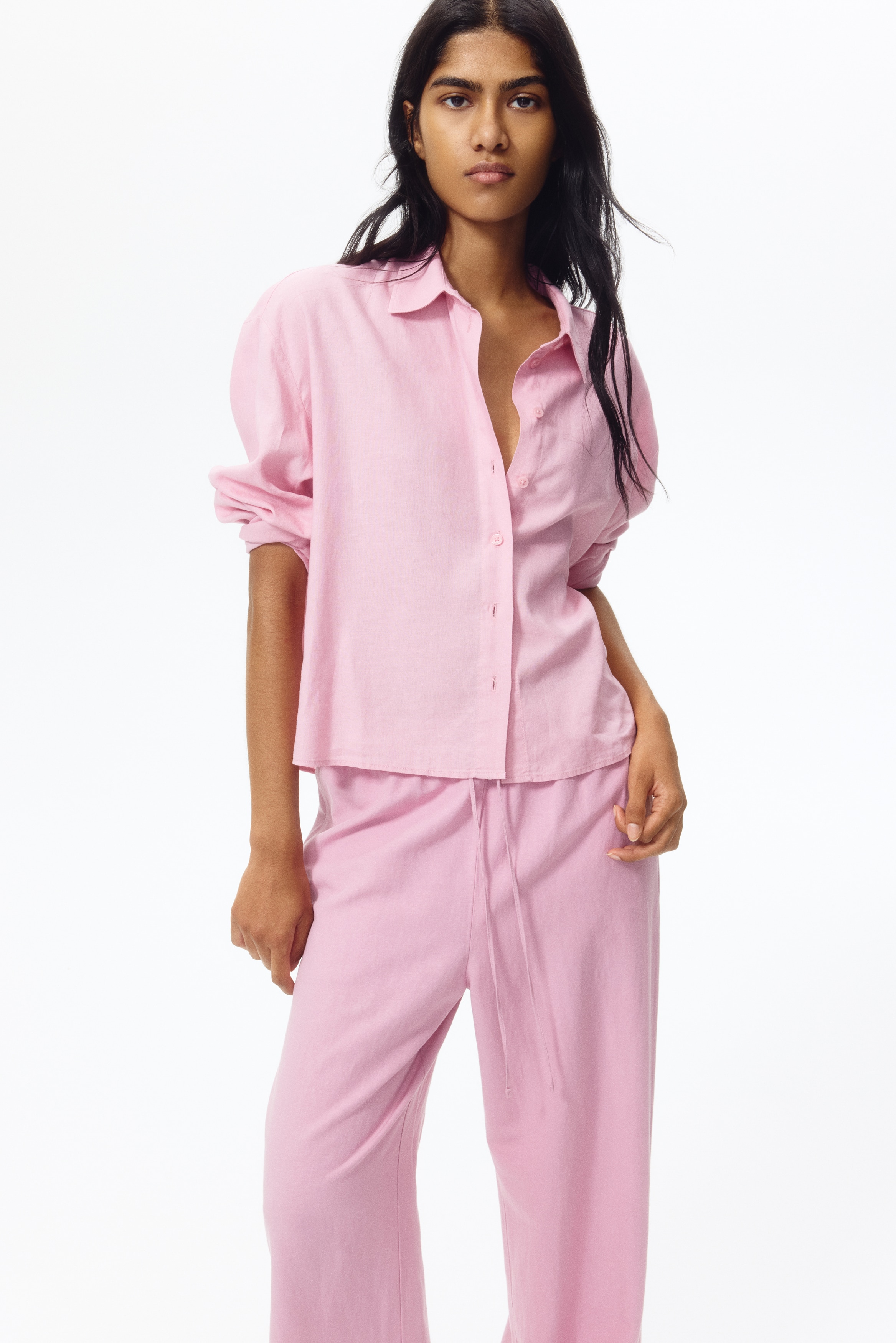 Linen-blend shirtModel