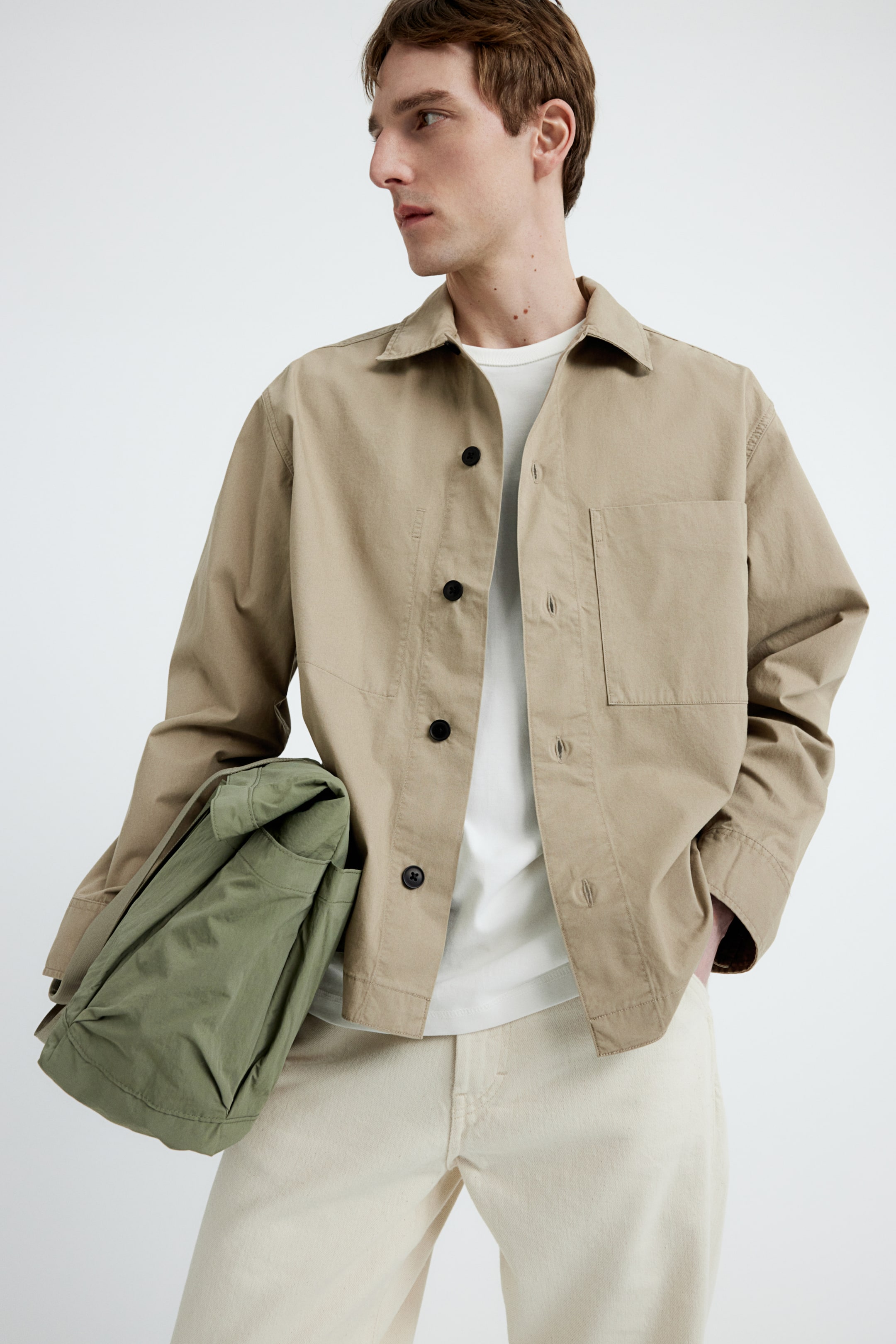 Loose Fit Twill Overshirt