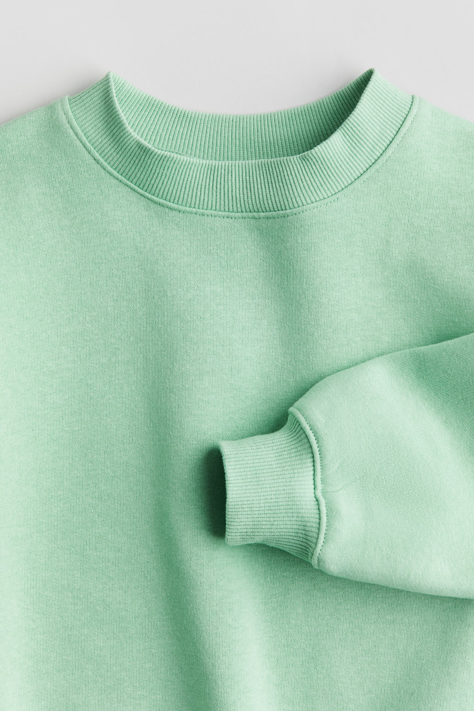 Oversized crew-neck sweatshirt - Light green/Light brown/Striped/Green/Red/Dark red/Mole/Blue/Light grey marl - 6