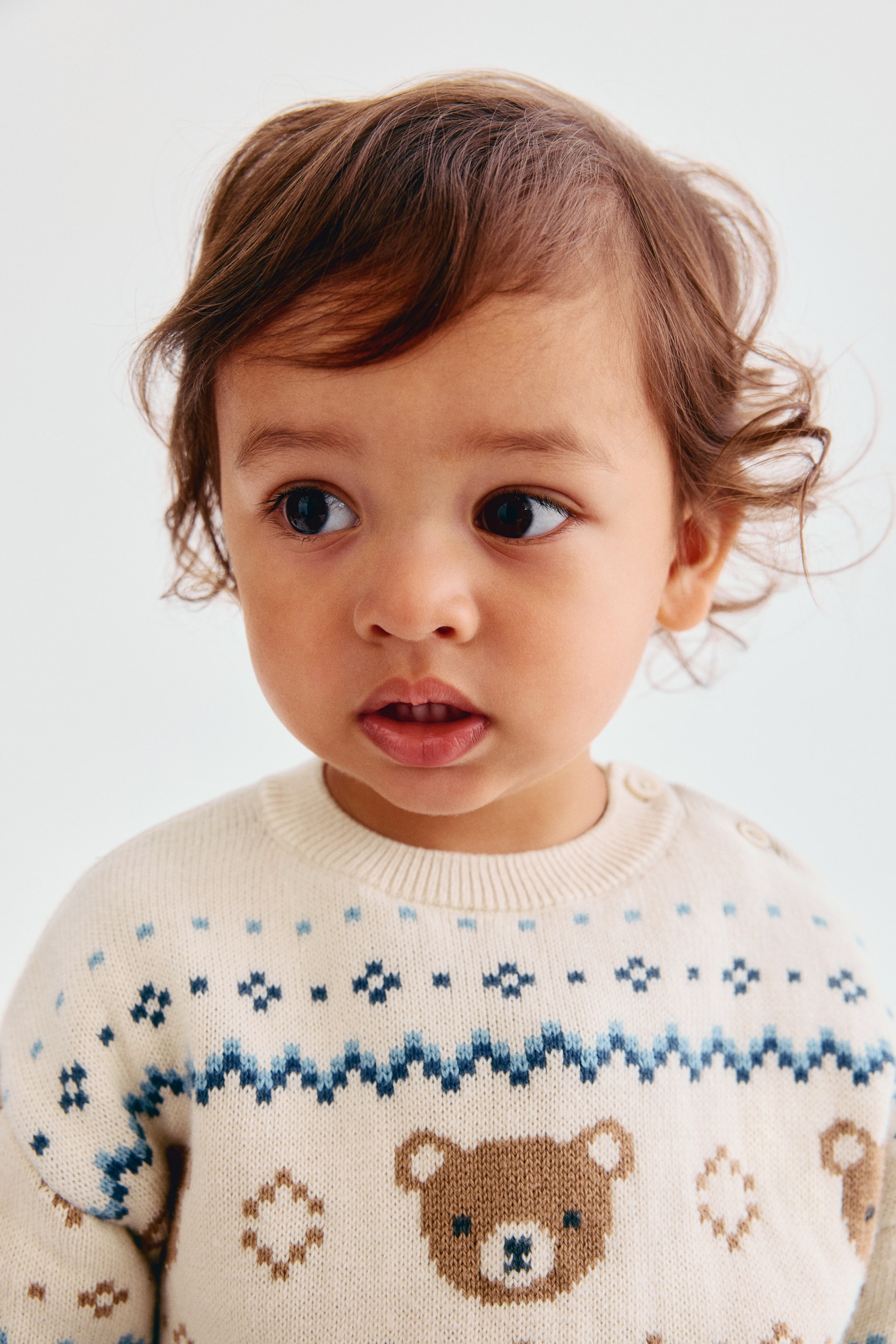 Chandail en tricot de coton jacquard