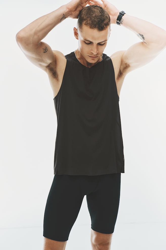 Cooling Lightweight Lauf-Tanktop - Dunkelgrau/Schokoladiges Pflaumenlila/Weiß - 1