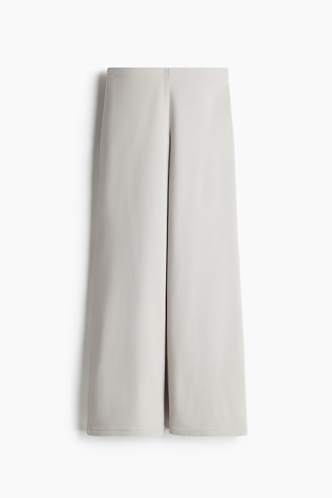 Pantalón amplio de sarga - Beige grisáceo claro - 1