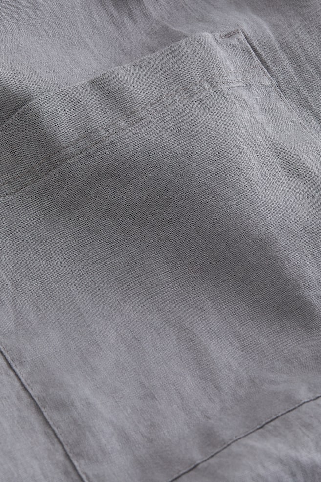 Washed linen dressing gown - Grey/Black/Light beige/Sage green/dc - 5