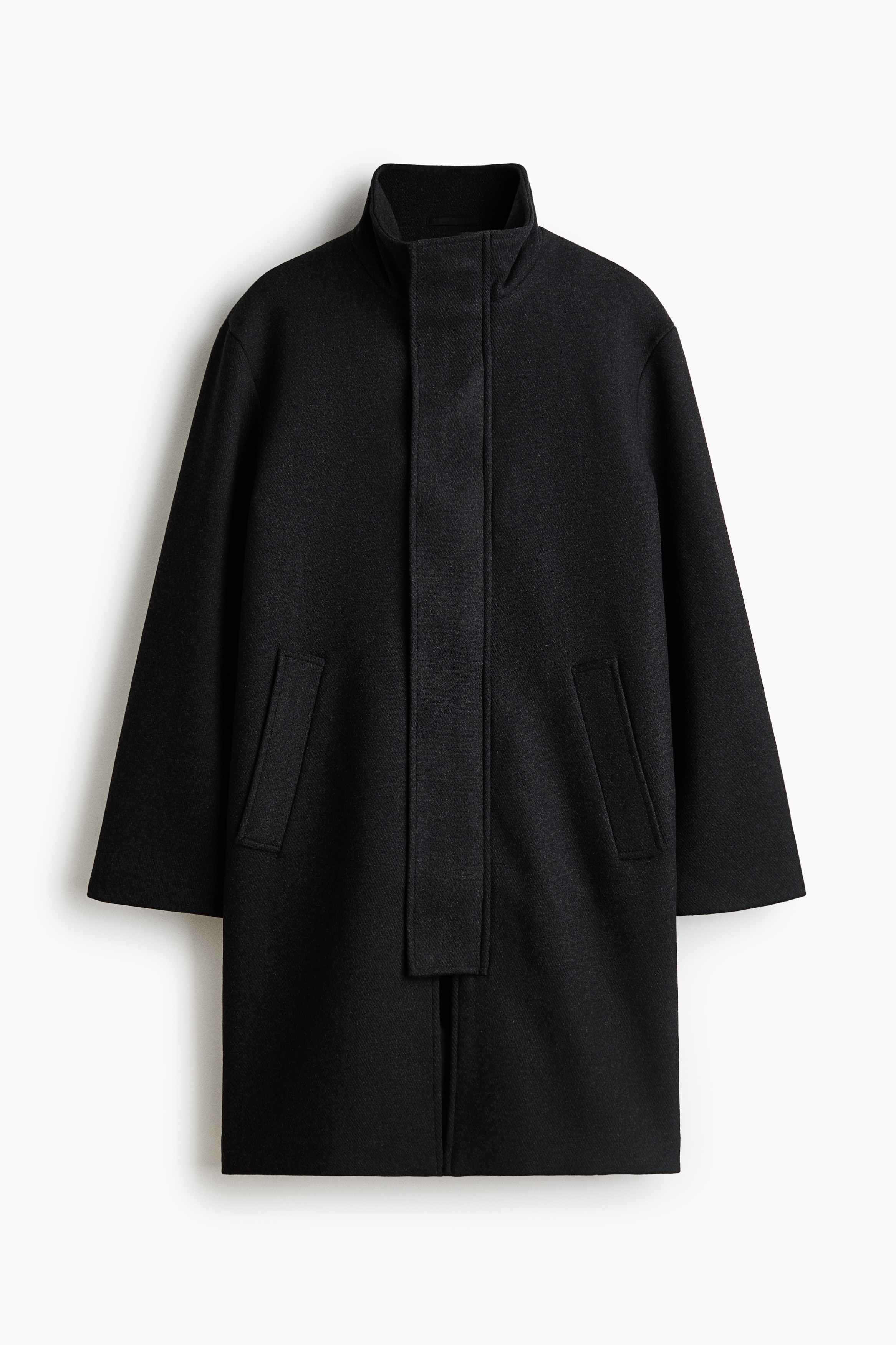 Wool-blend twill coatModel