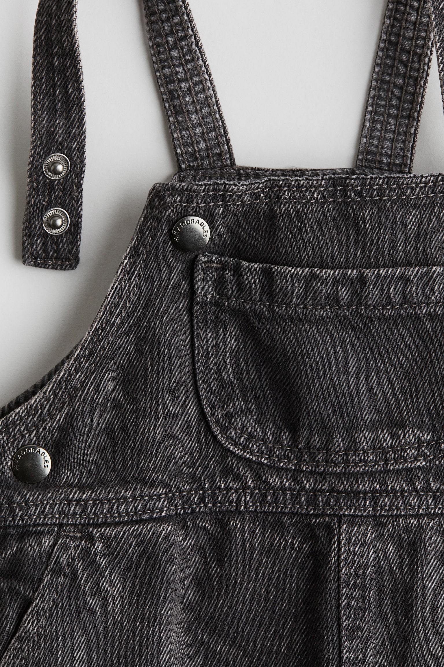 Детский комбинезон H&M Denim Overalls, цвет: Тёмный серый — фото 2