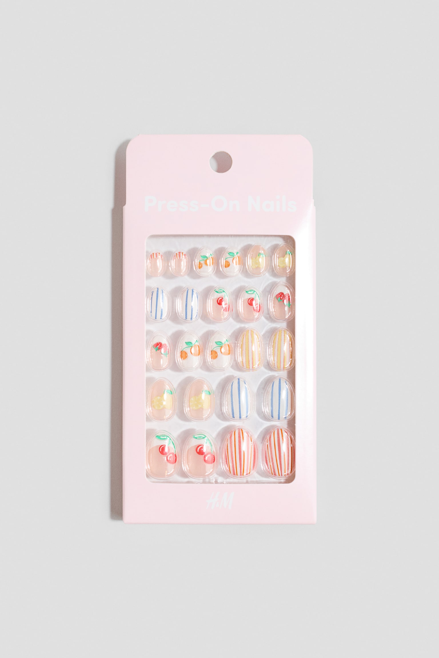 Faux ongles à presser - Rose clair/fruits/Rose clair/nounours/Rose/lapins/Rouge/Noël/Rose/imprimé léopard/Rose clair/irisé/Rouge/motif/Rose clair/chats