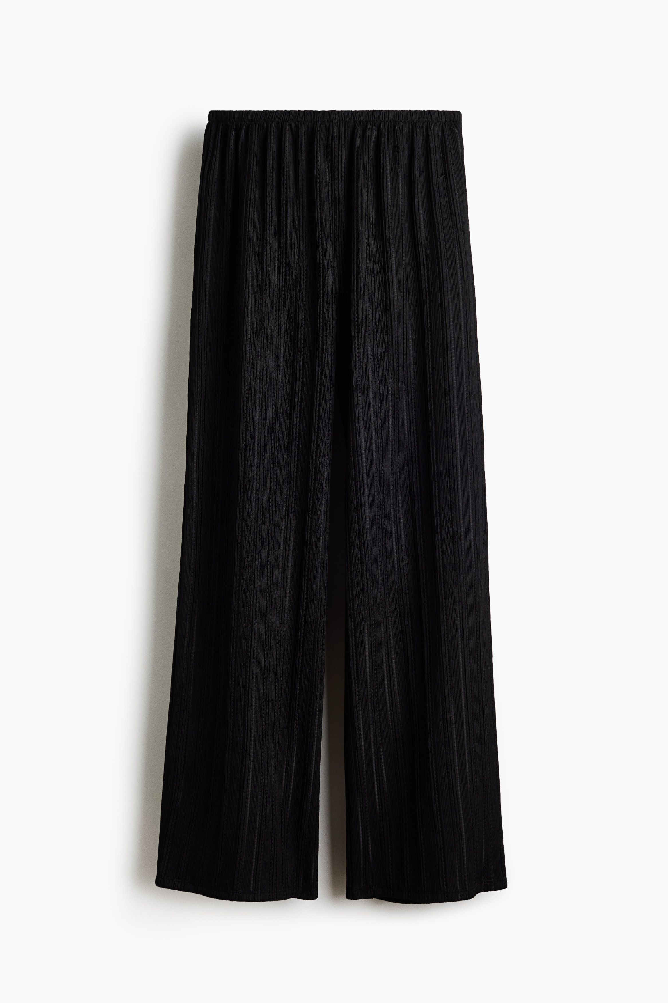 MAMA Pointelle-Knit Drawstring Pants - Black/Cream/Dark brown