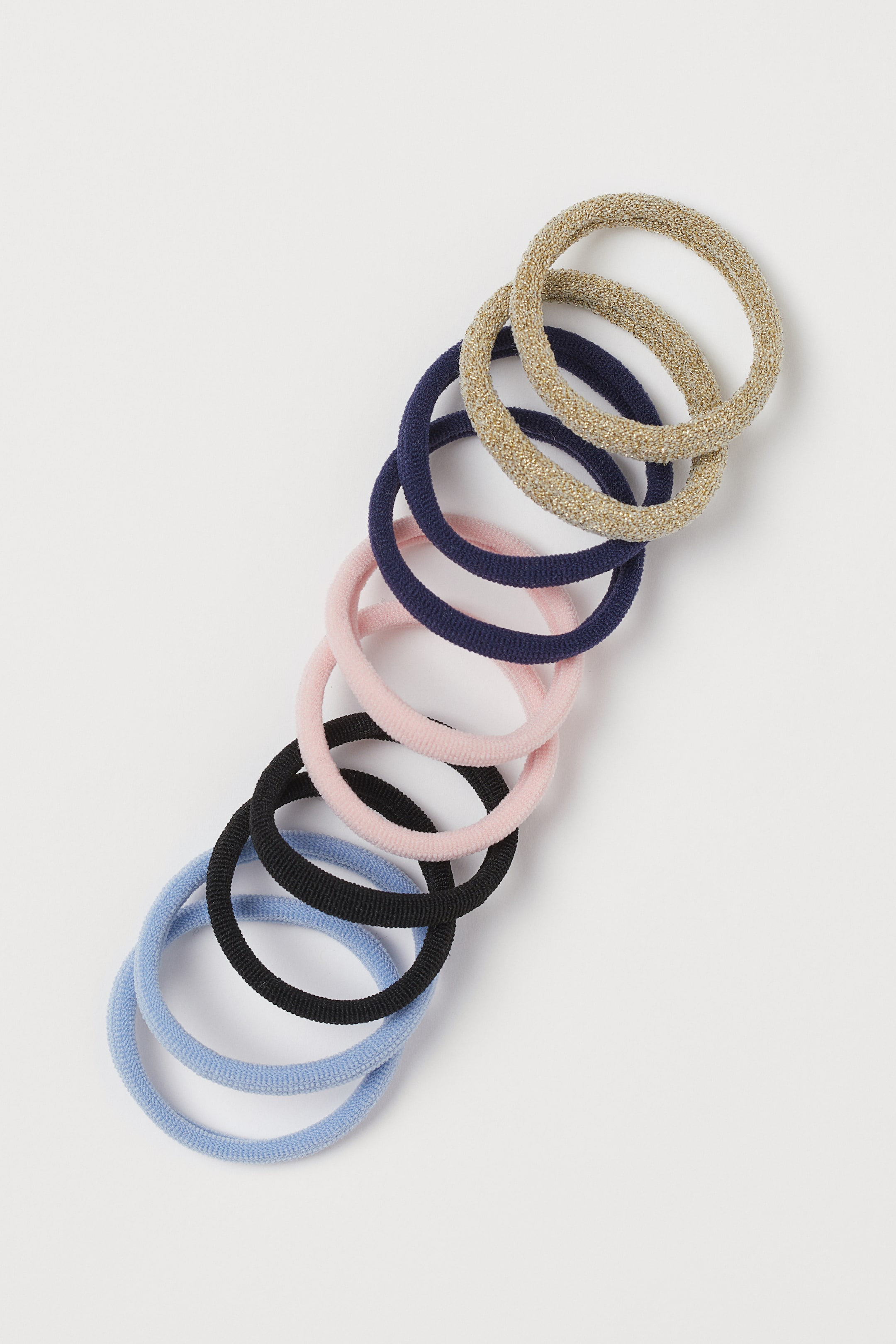 View larger image: 10-pack hair elastics - Blue/Glittery - Kids | H&M HK 1
