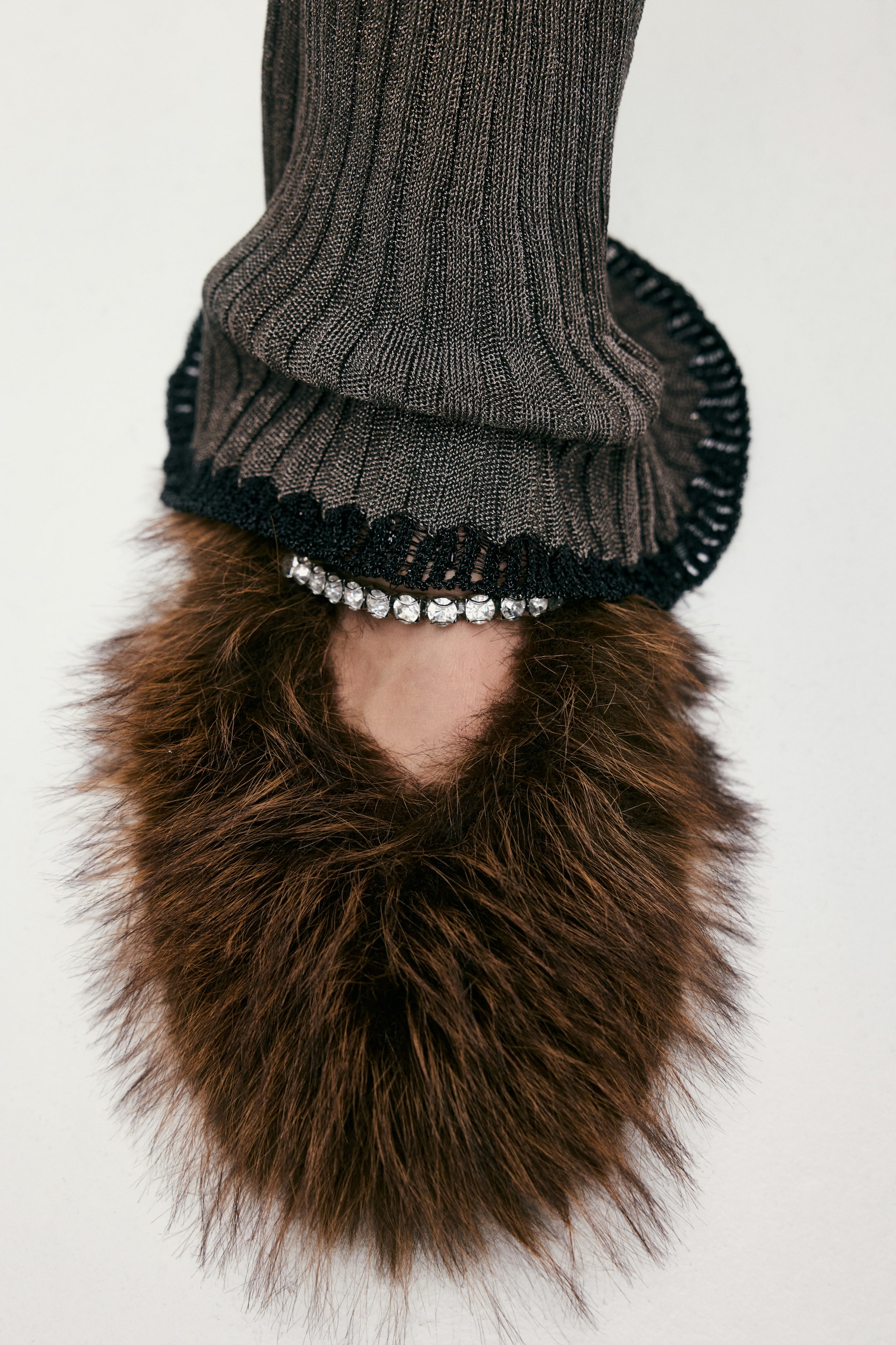 View larger image: Metallic rib-knit trousers - Dark grey - Ladies | H&M MY 5