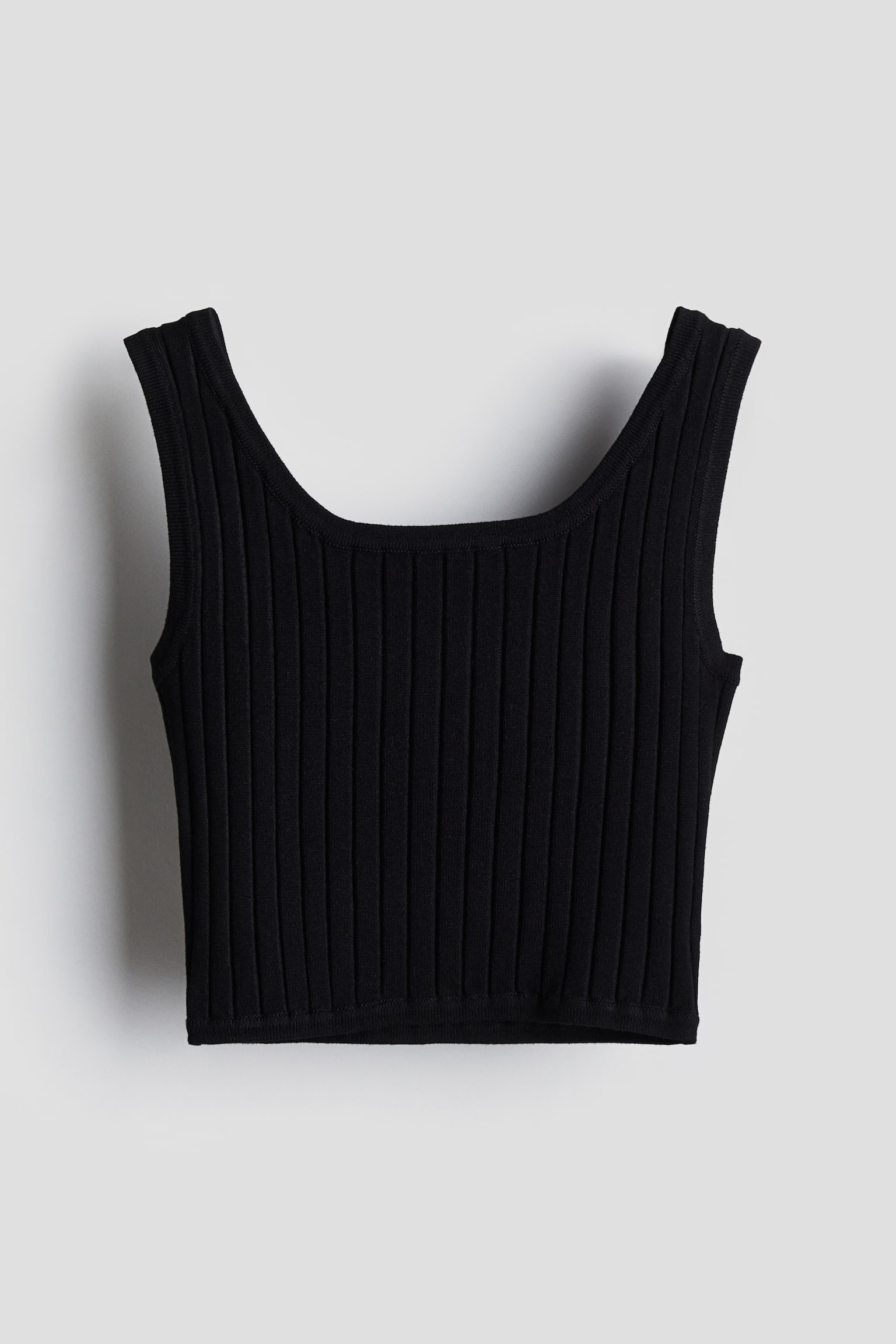 Rib Knit Tank - Black/White/White/Black stripe - 1