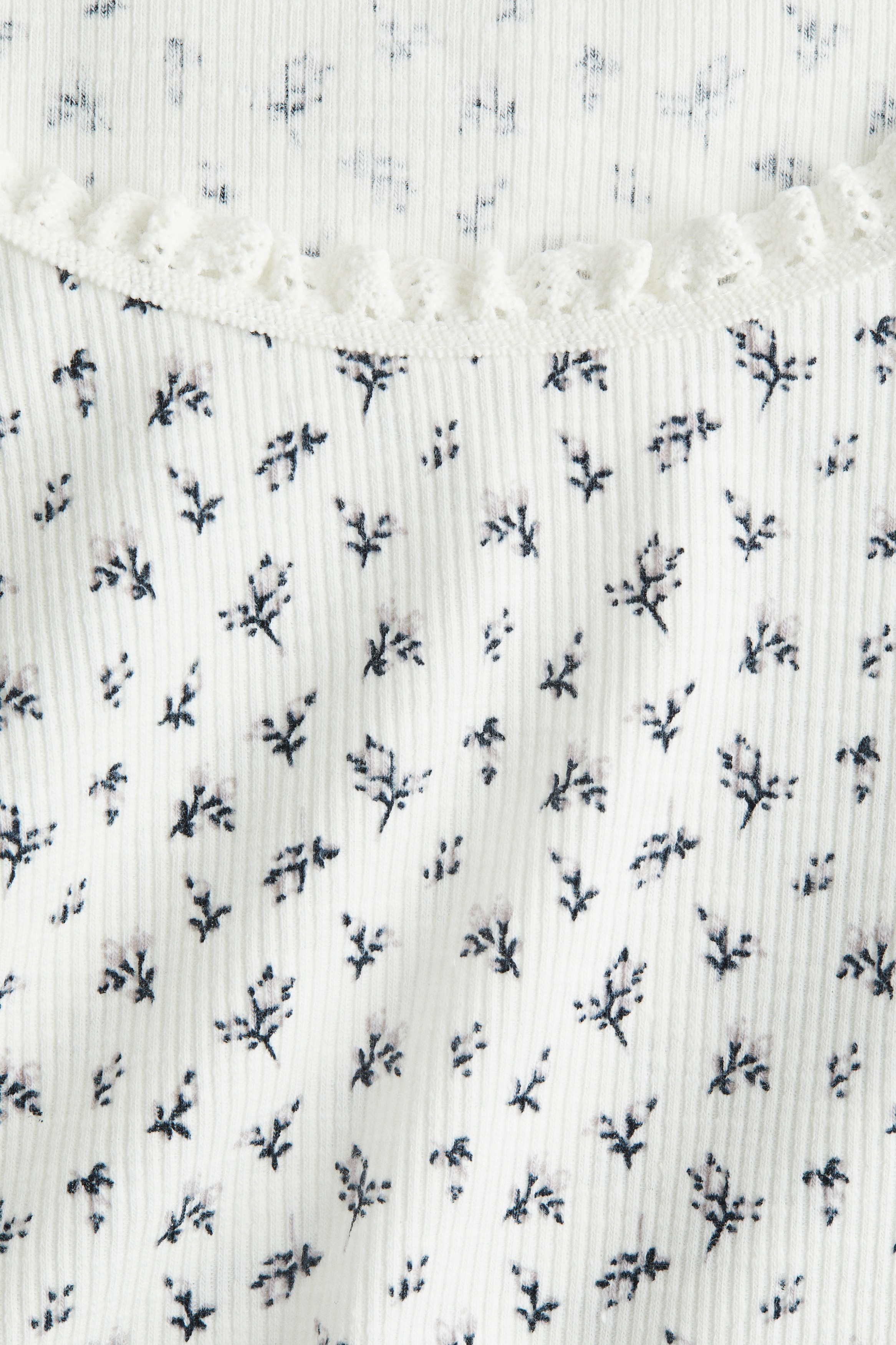 Lace-trimmed top