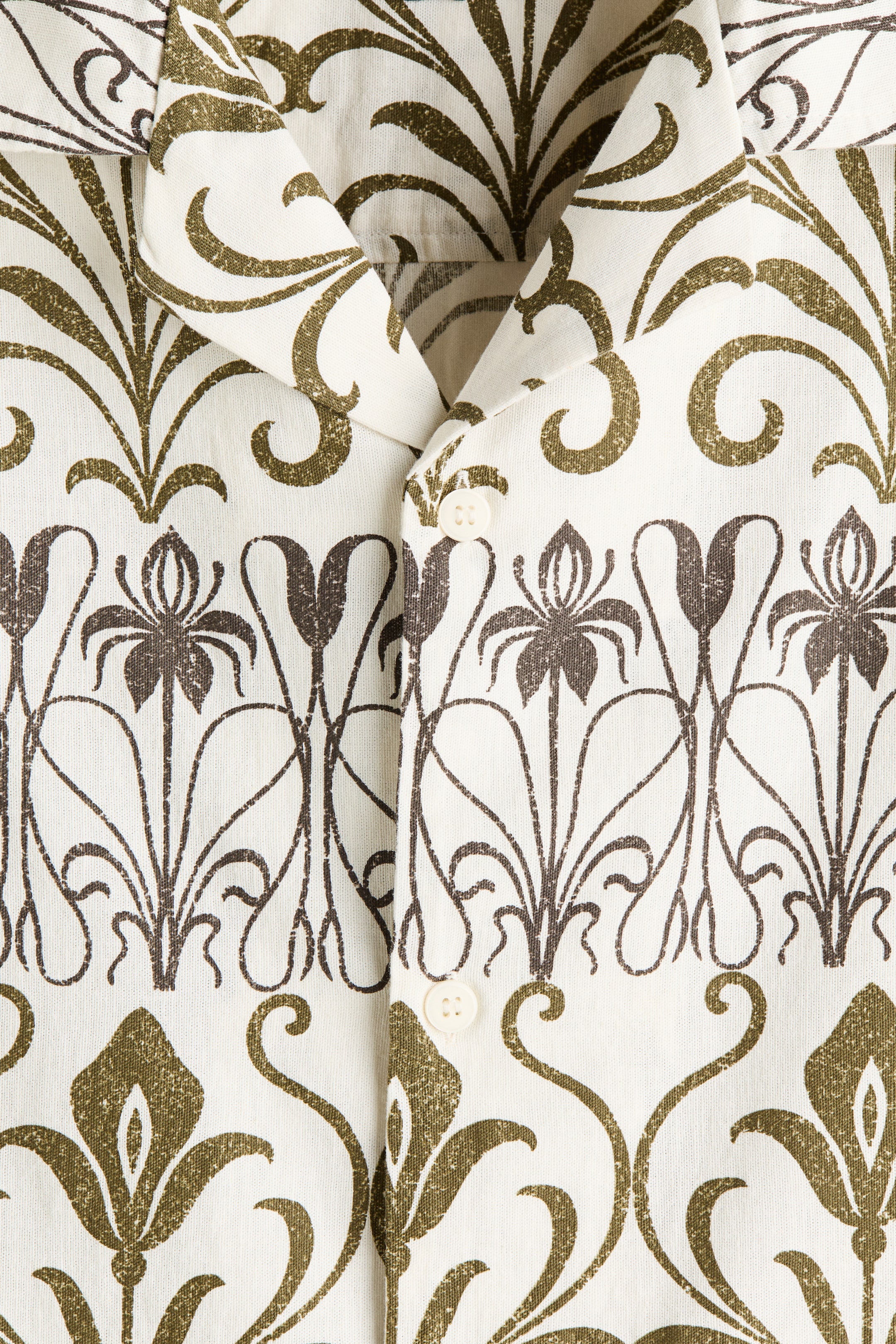 Chemise décontractée à motif avec col cubain