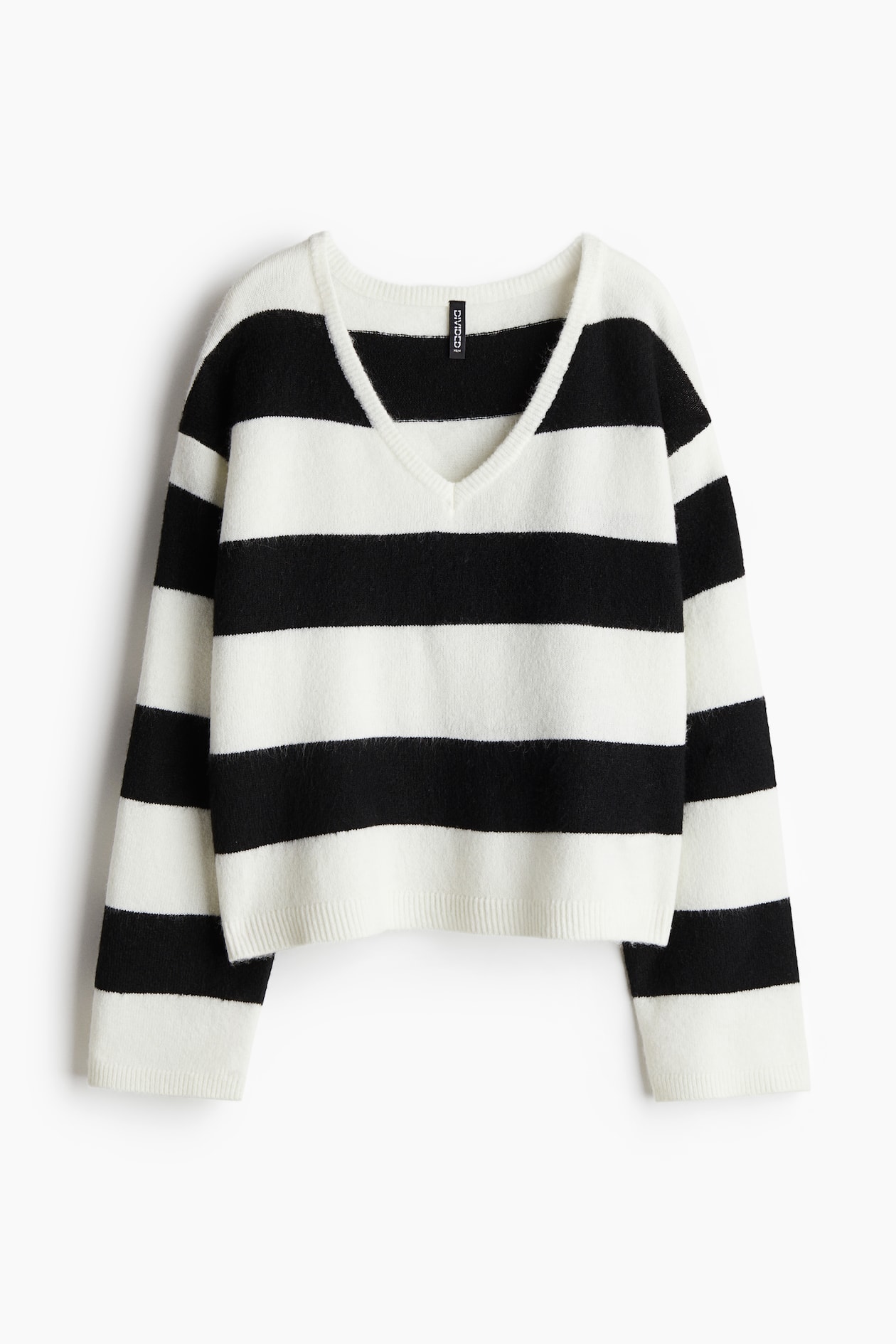 Fine-Knit V-Neck Sweater