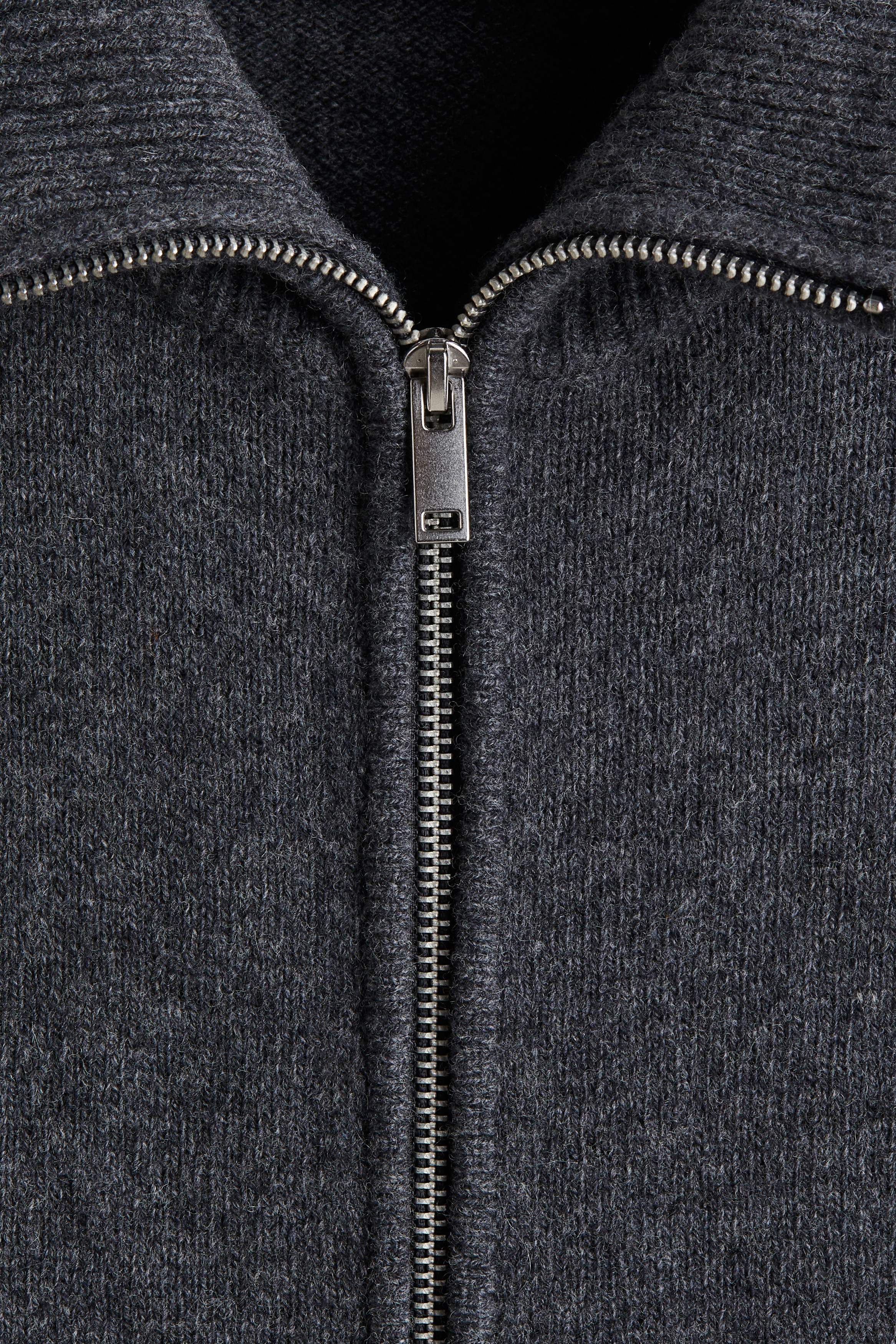 Regular Fit Wool zip-through cardigan