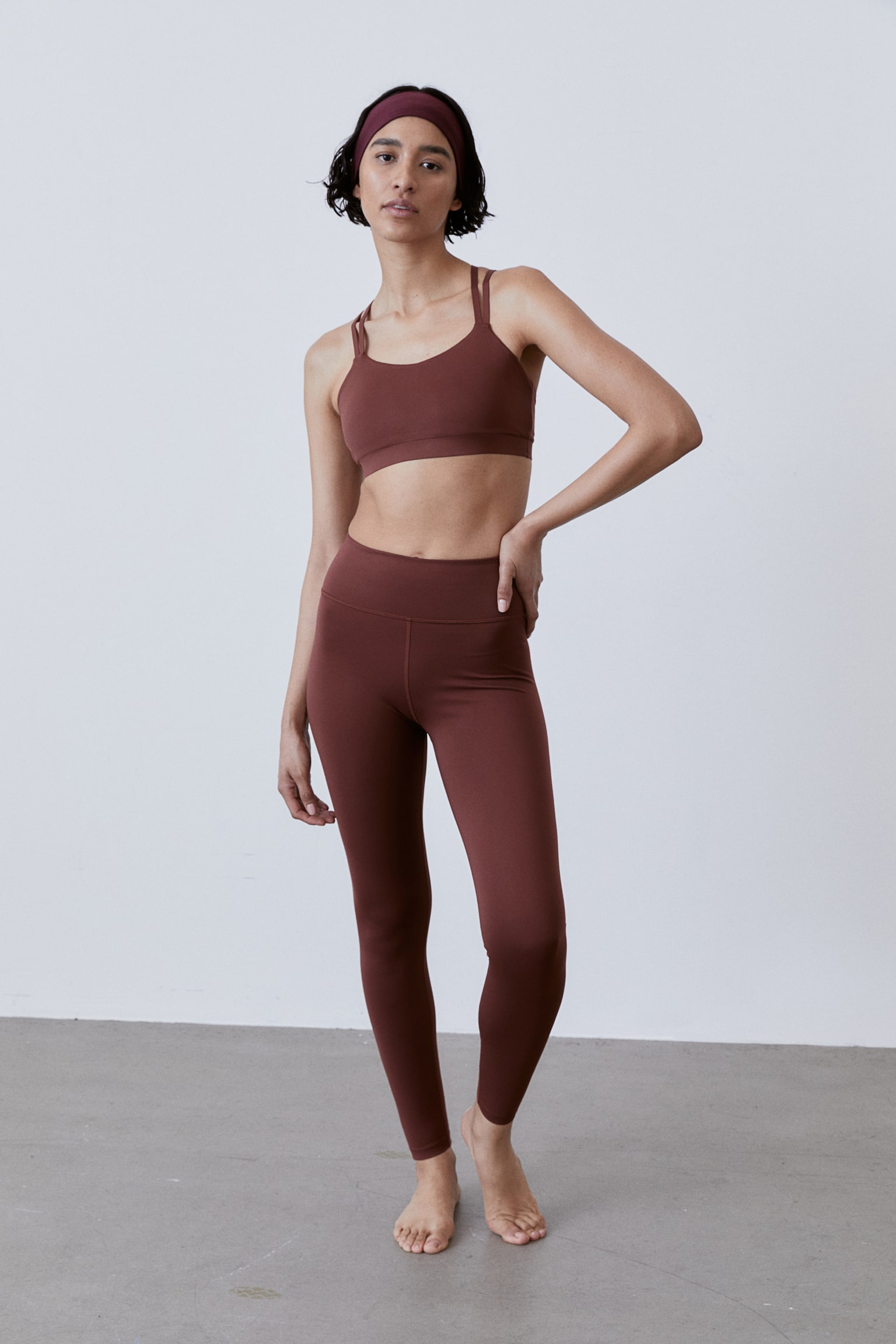 Activewear Leggings In DryMove™ - Rust brown/Black/Pattern/Black/Dark khaki green/Grey/Pattern - 1