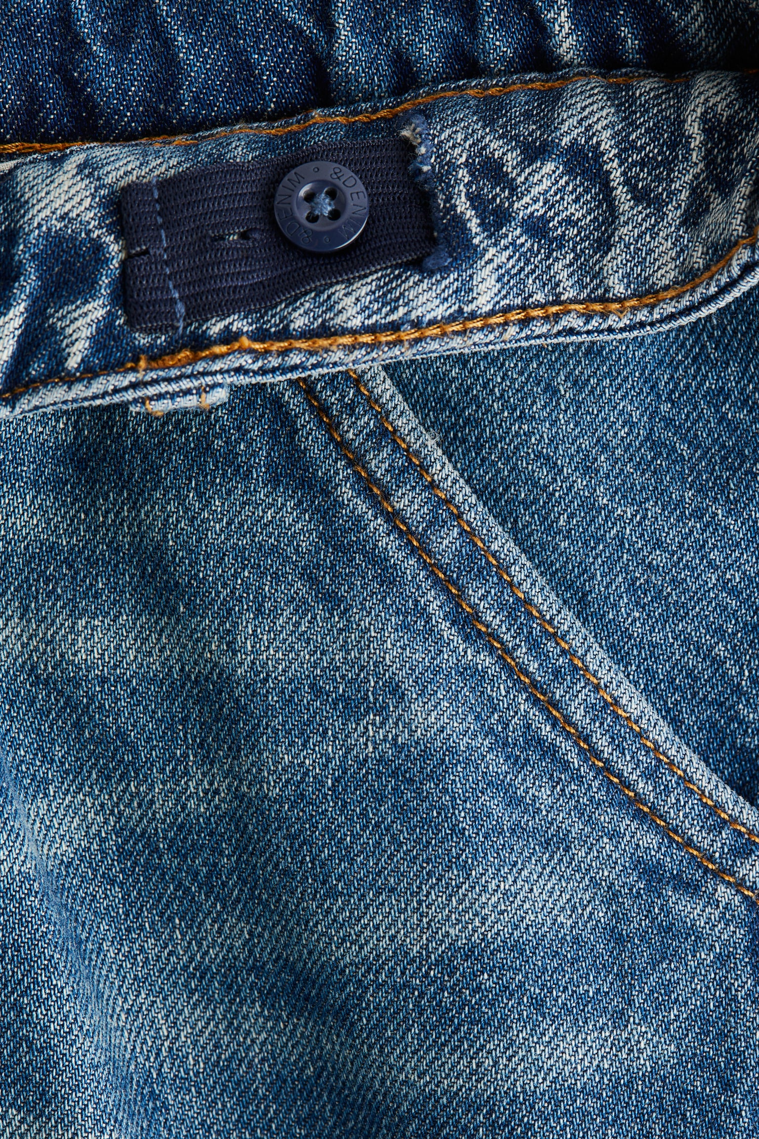 Детские джинсы H&M Loose-Fit Carpenter, цвет: Тёмный джинсовый синий — фото 2