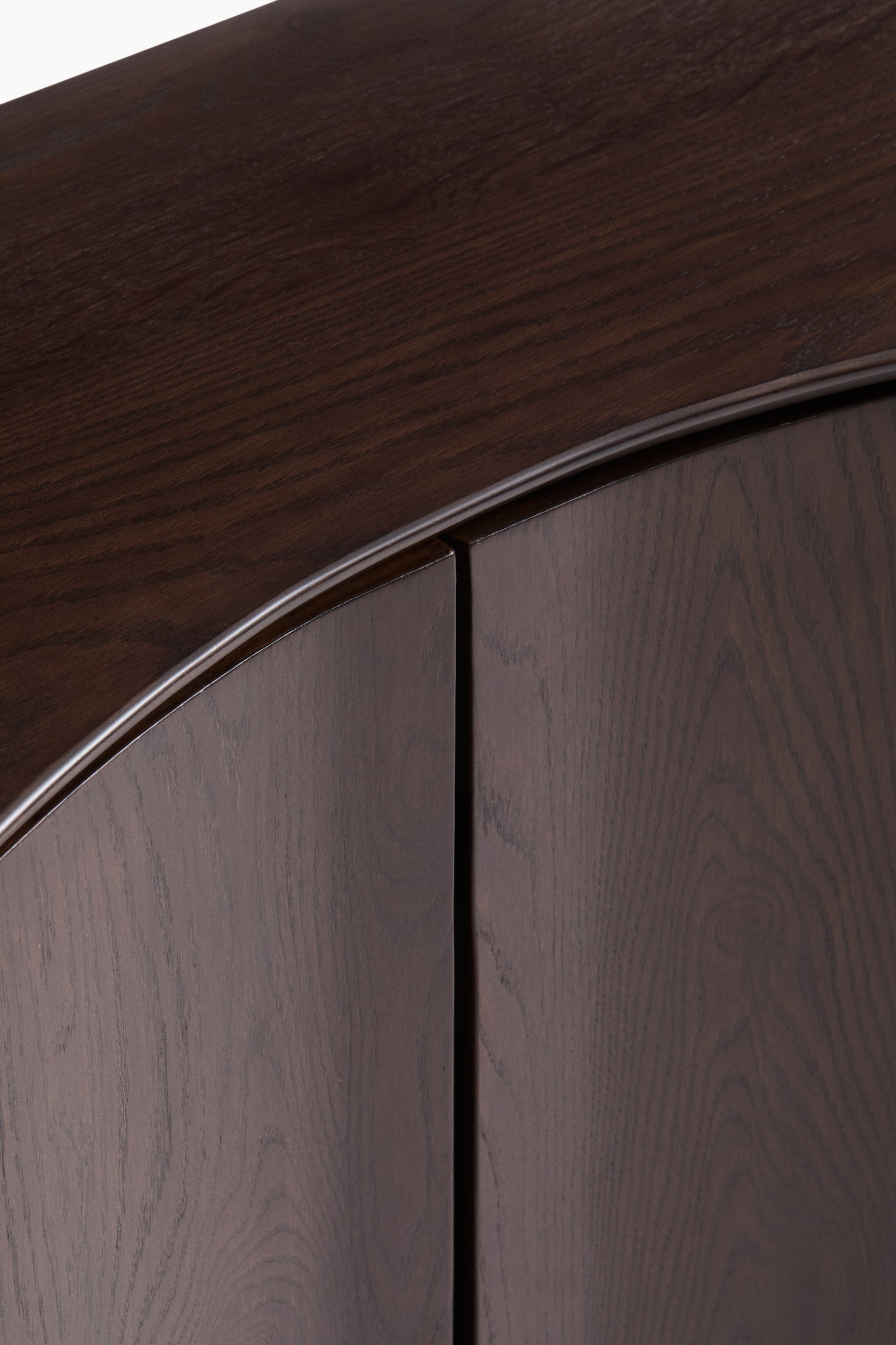 Curved wooden cabinet - Brown - 4