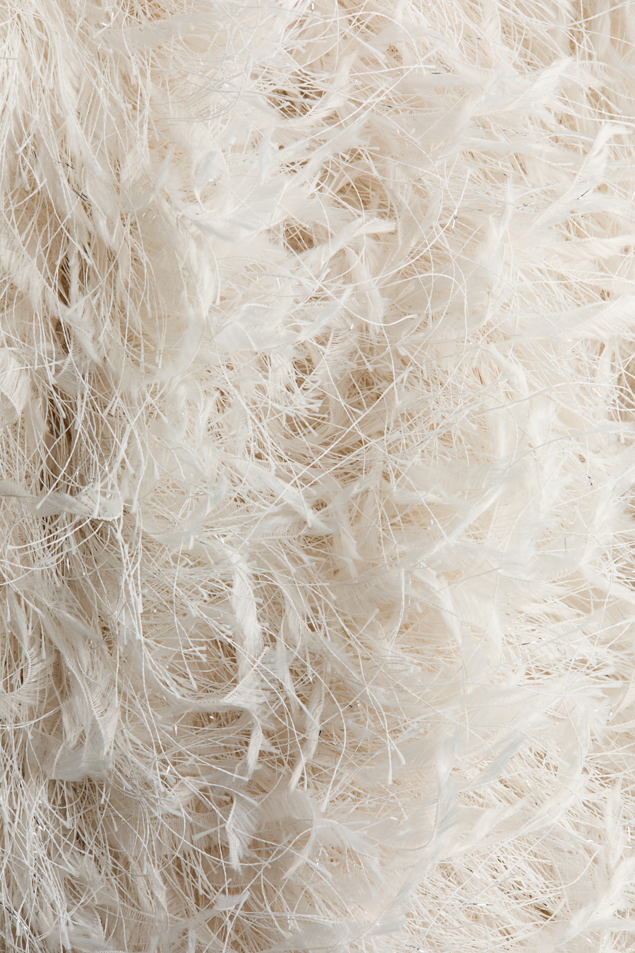 View larger image: Fringed Cropped Top - Cream - Ladies | H&M AU 5