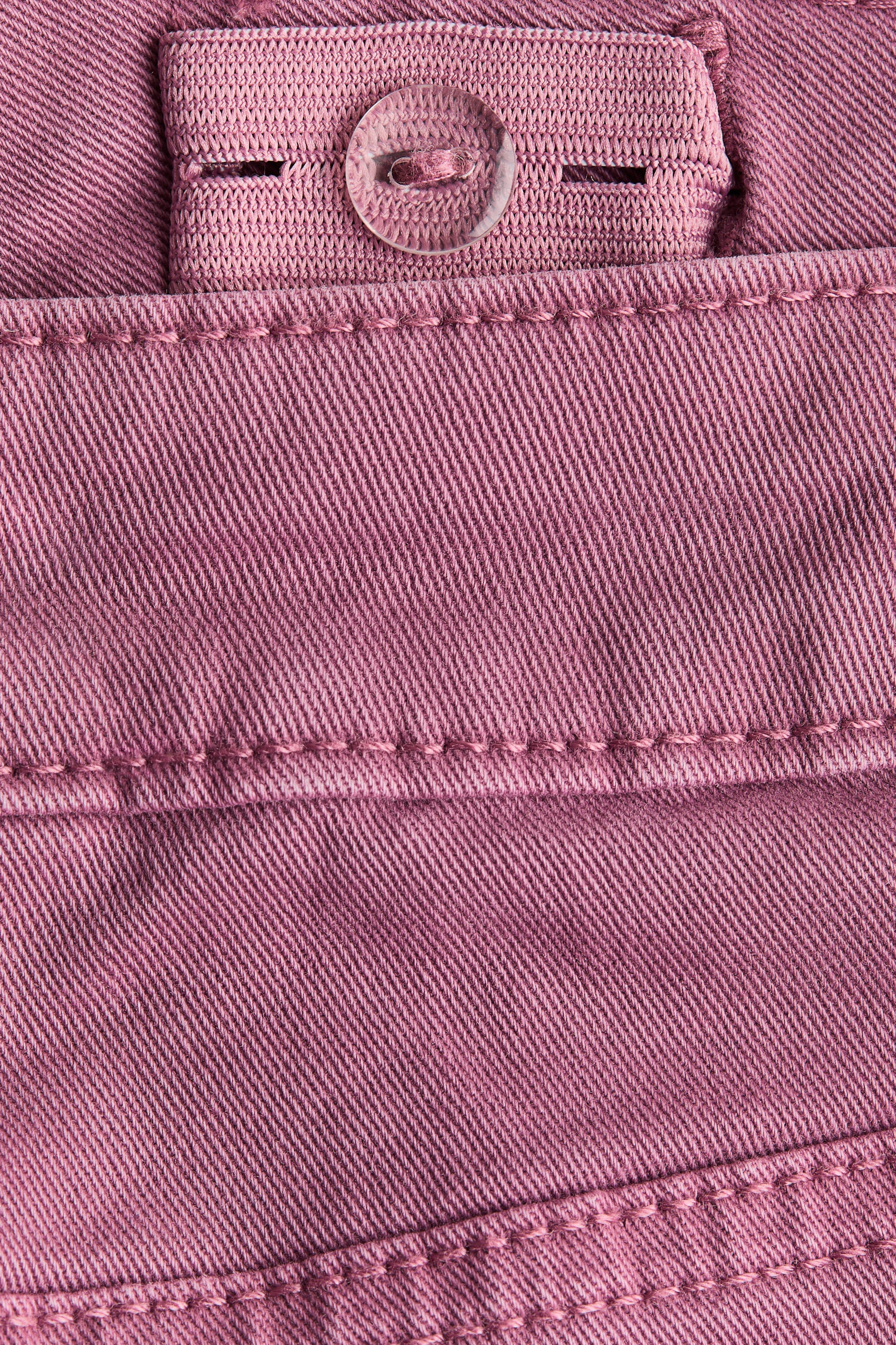 Wide-Leg Twill Pants