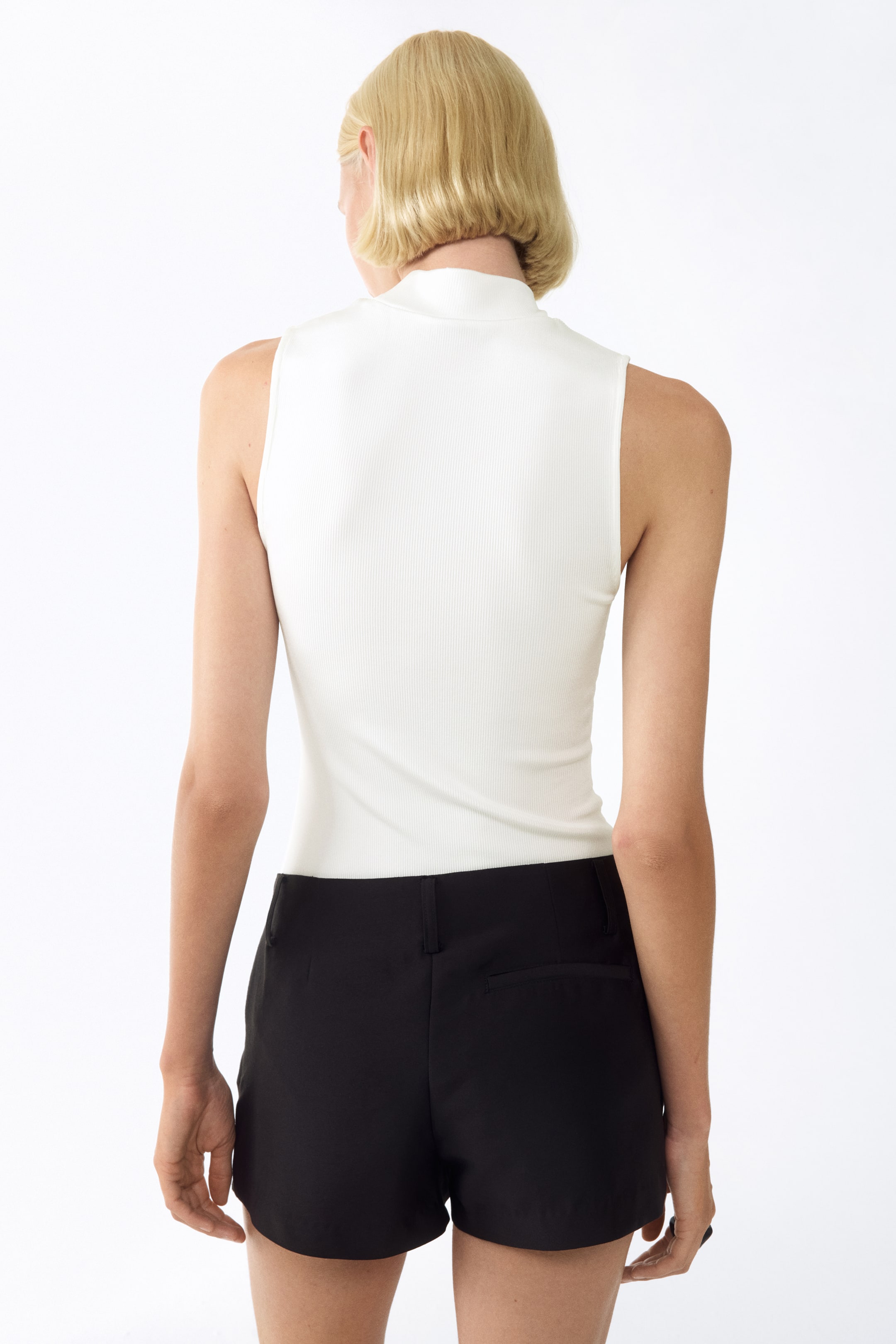 Viscose Mock Turtleneck Top