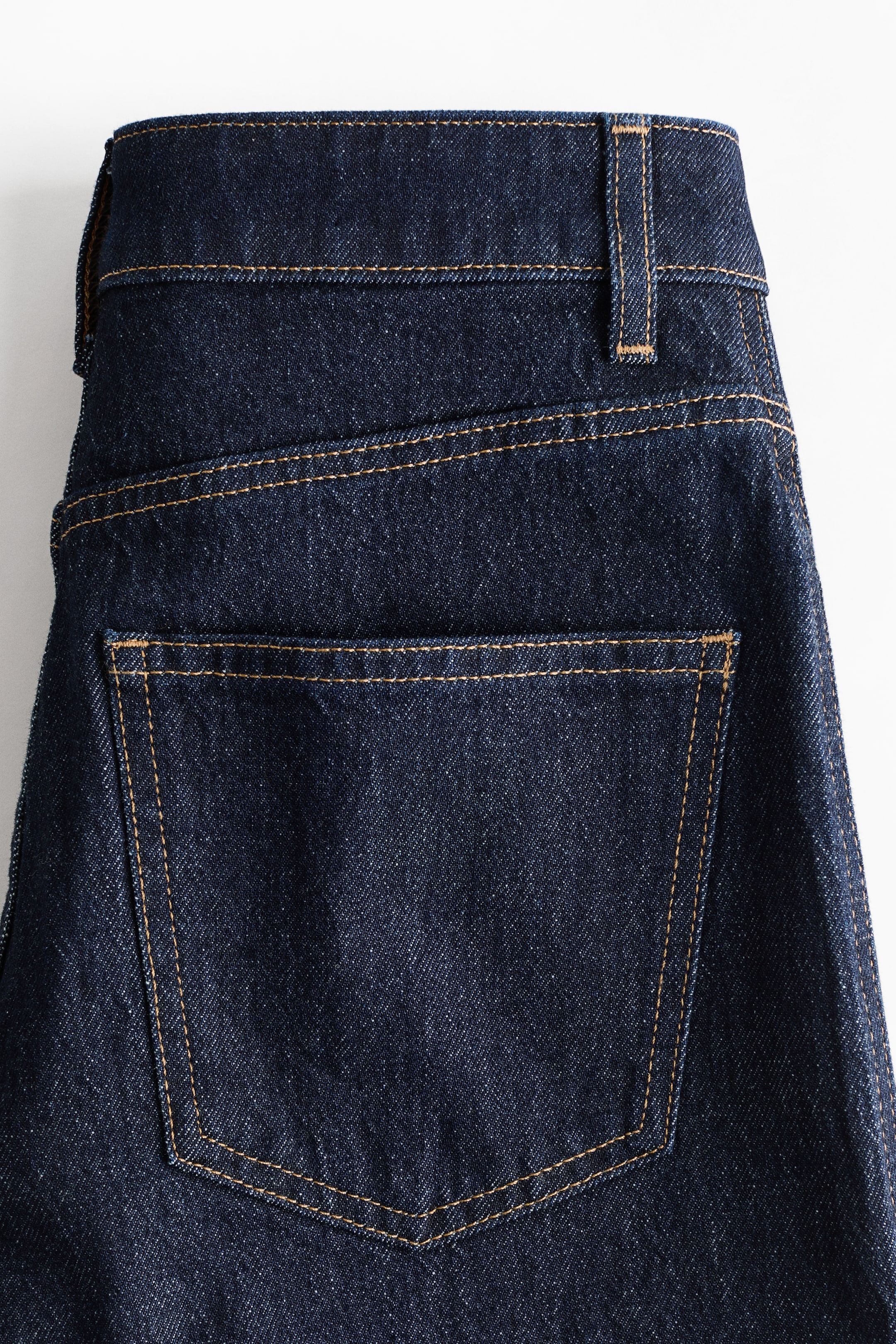 High-Waist Denim Skort