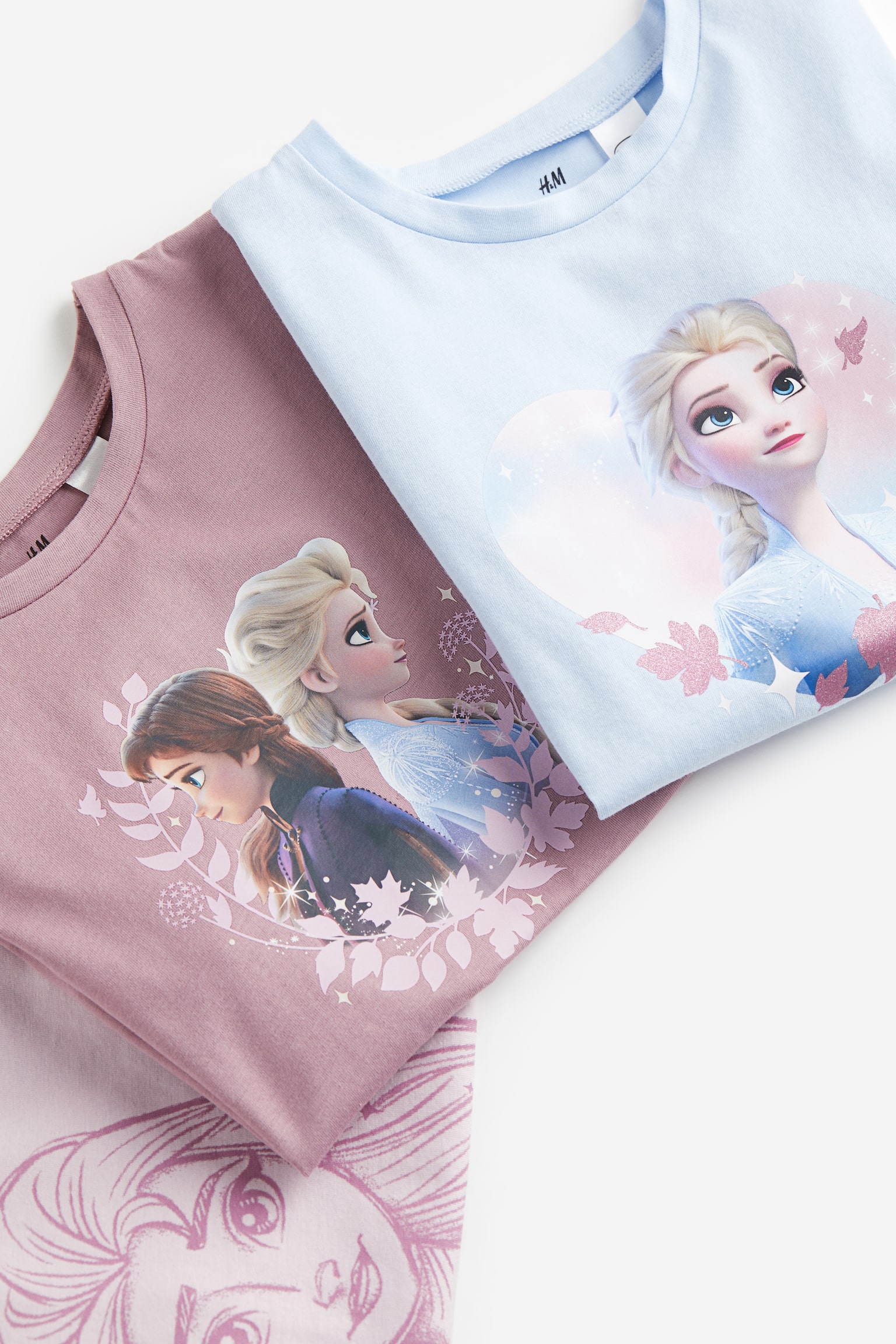 3-pack Print Jersey Tees - Old rose/Frozen/Pink/Lilo & Stitch/Light pink/Lilo & Stitch/Pink/SmileyWorld®/Red/Hello Kitty/Cream/Squishmallows/Light pink/Bluey/Purple/Minnie Mouse/Pink/Minnie Mouse/Light green/Lilo & Stitch/Light turquoise/Frozen/Light turquoise/Squishmallows - 2