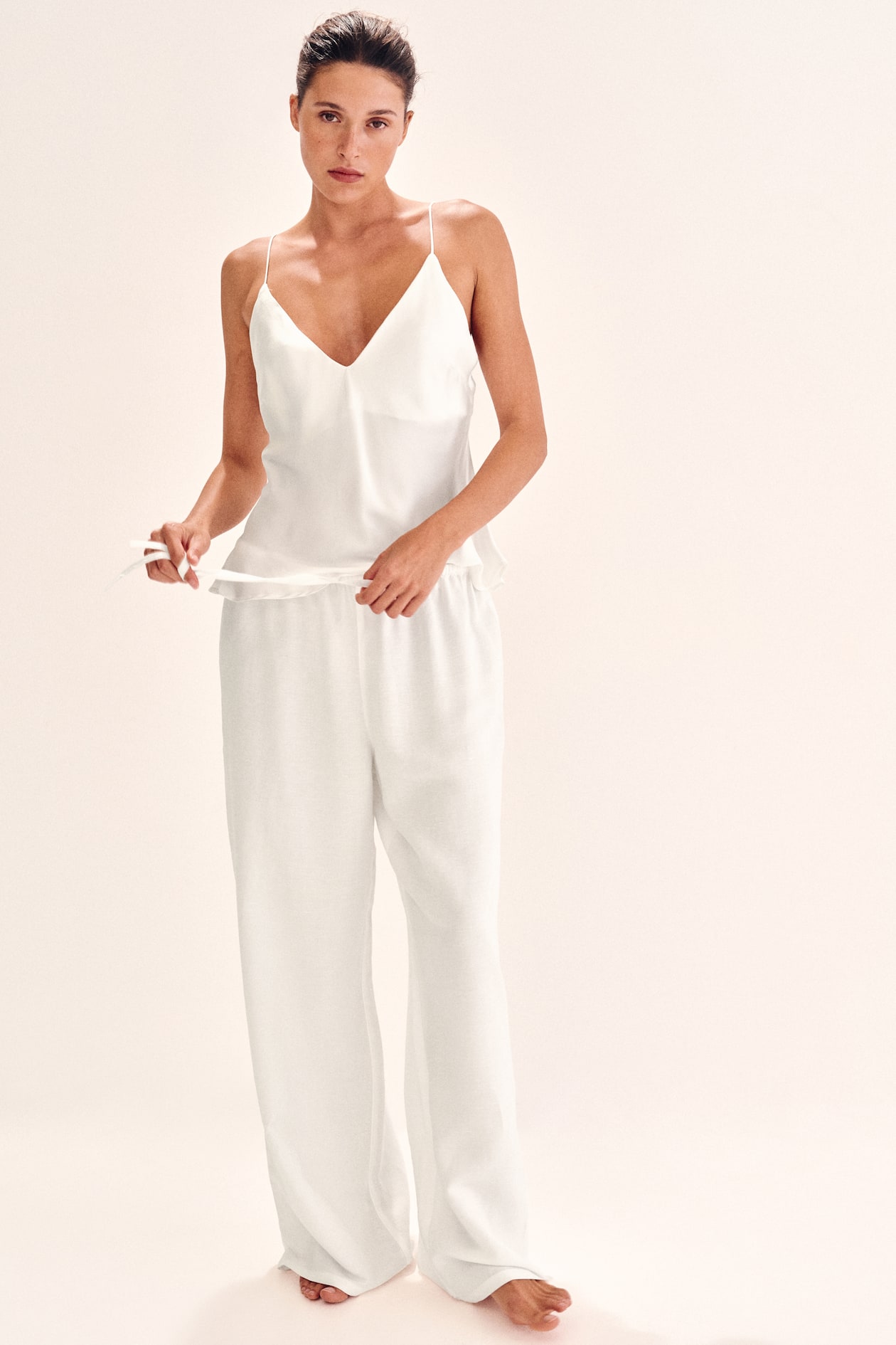 Linen-Blend Drawstring Pants - image 3