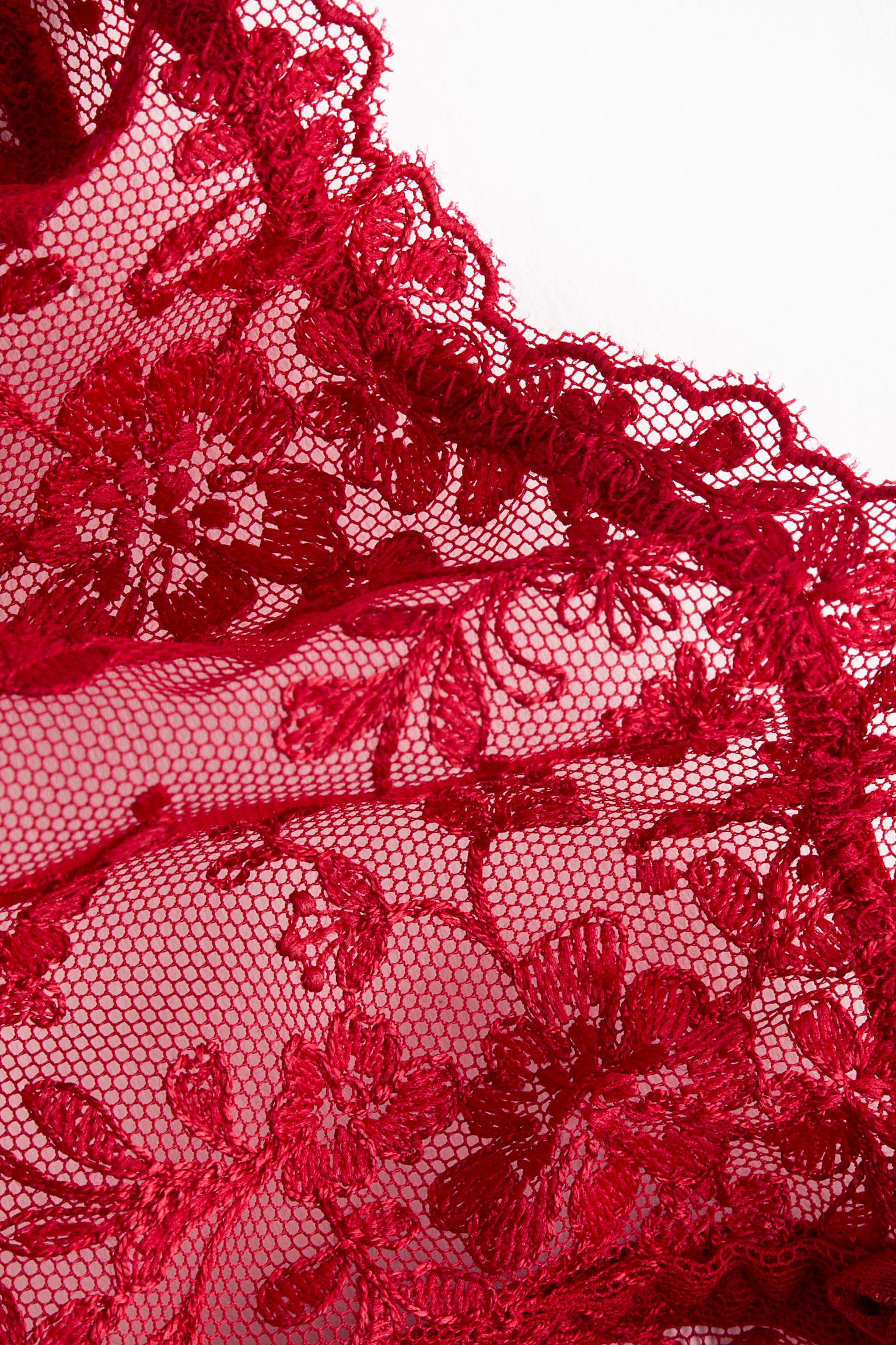 Embroidered bralette - Red - 2