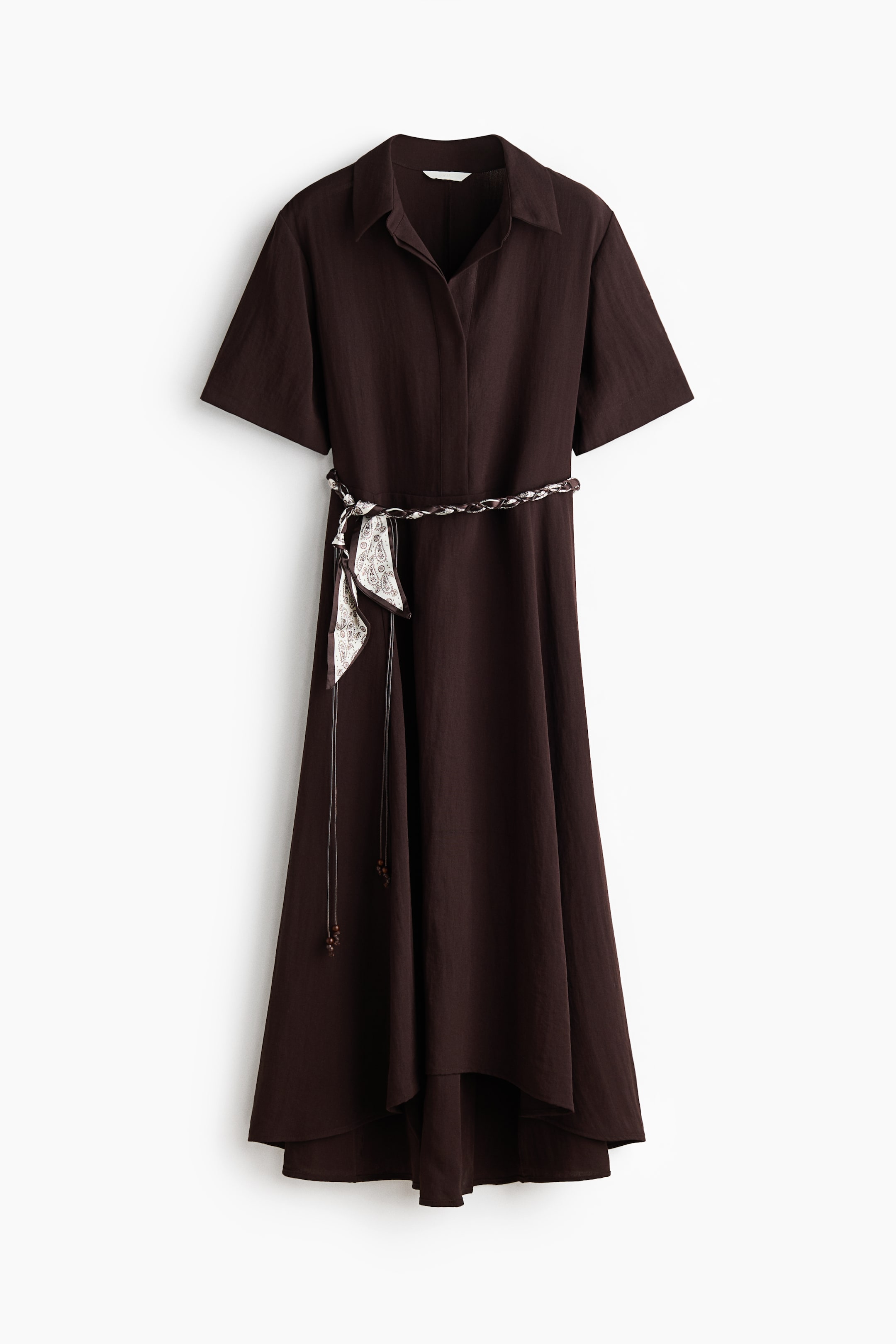 Tie-Belt Shirt Dress