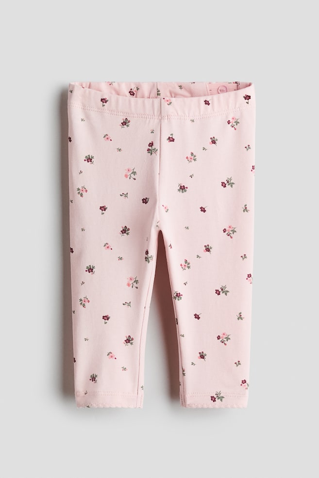 Printed cotton leggings - Light pink/Floral/Light dusty blue/Floral/Light pink/Floral/Light beige/Black/Purple/Cherries/Pink/Strawberries - 1