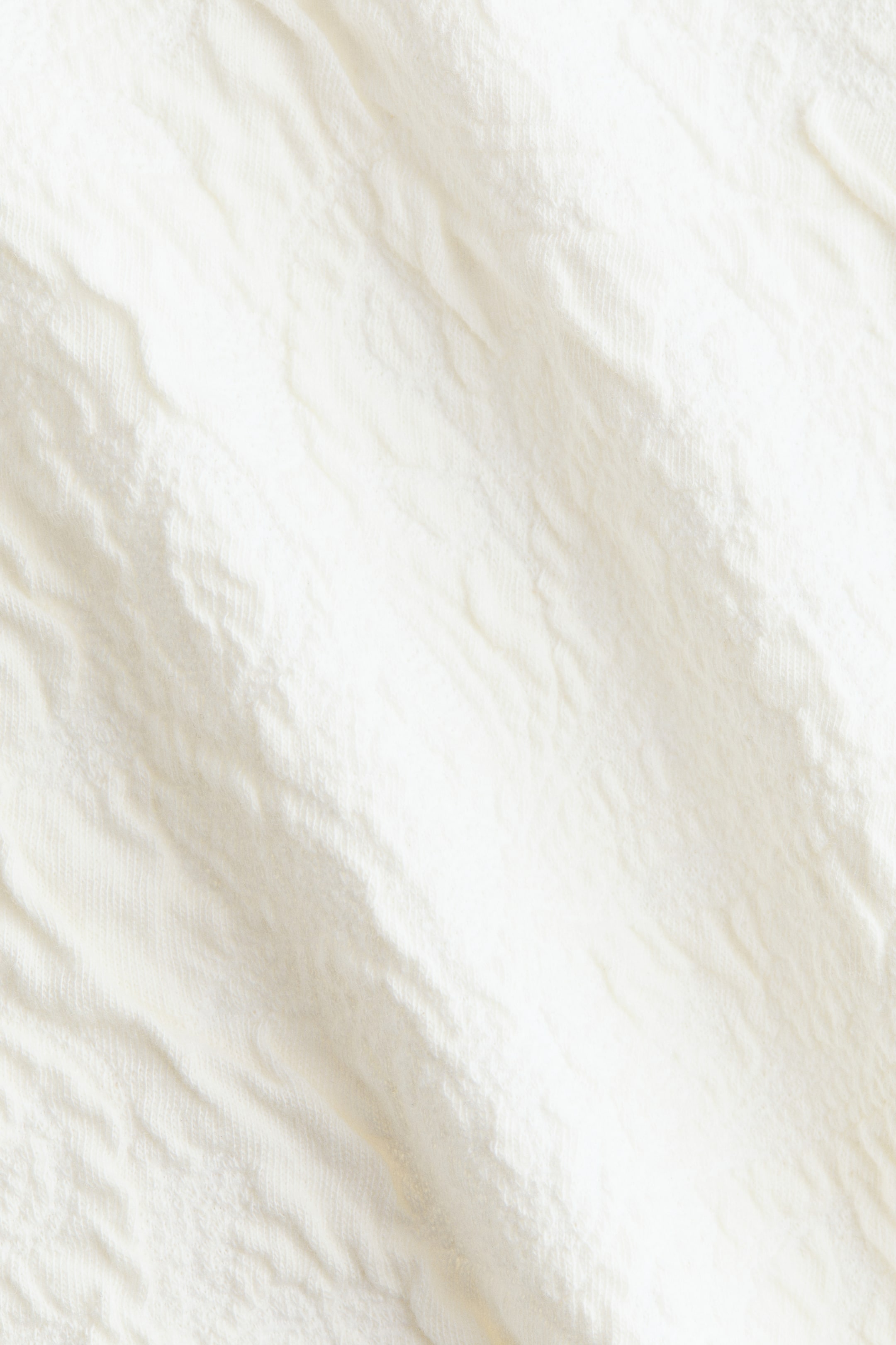 View larger image: Cut-out jacquard jersey top - White - Ladies | H&M US 6