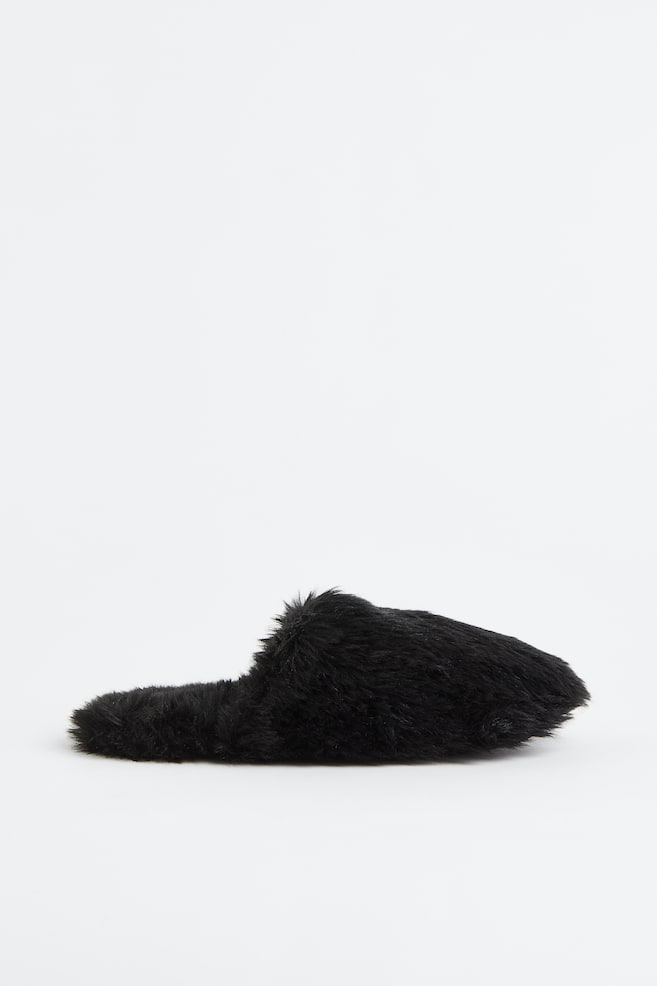 Fluffy slippers - Black - 2